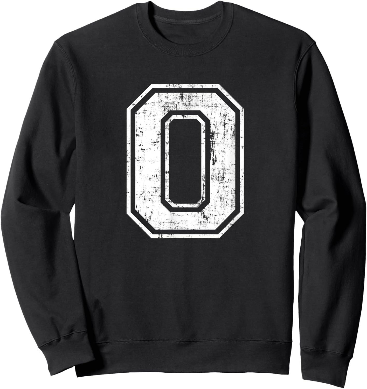 Letter O Uppercase Alphabet Initial School College Varsity Sweatshirt - Sweatshirt | Black