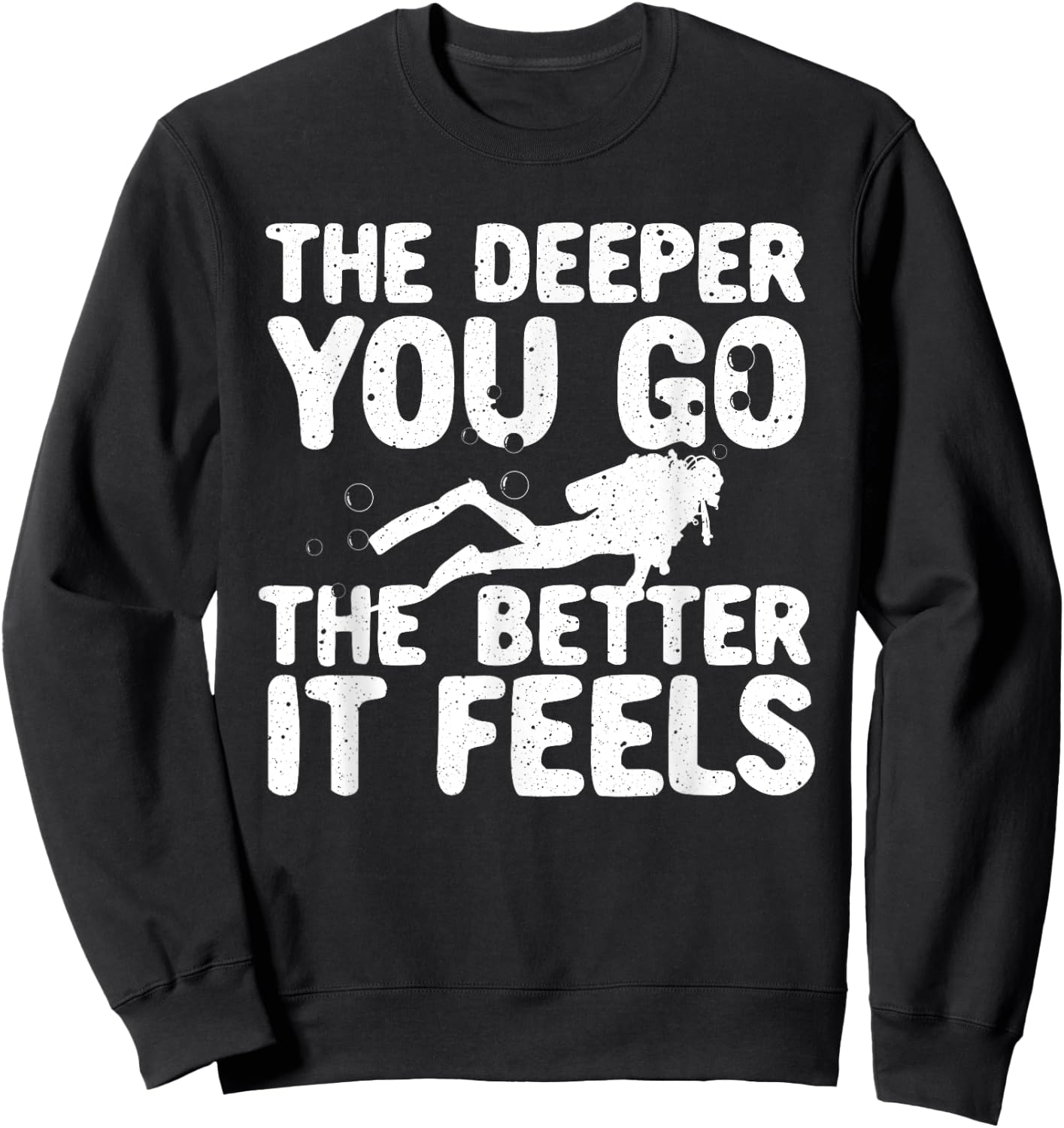Funny Scuba Diving Themed Design Women Scuba Dive Sweatshirt - Sweatshirt | Black