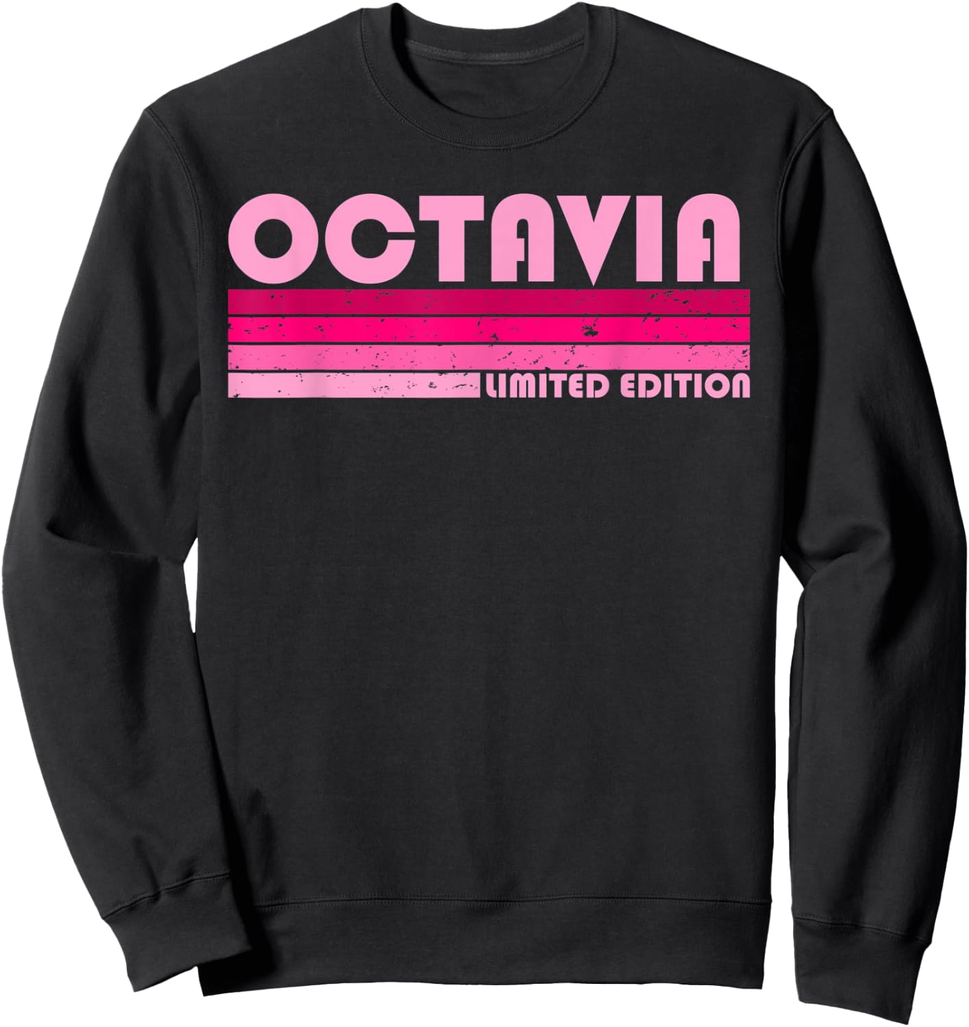 OCTAVIA Name Personalized Retro Vintage 80s 90s Birthday Sweatshirt - Sweatshirt | Black