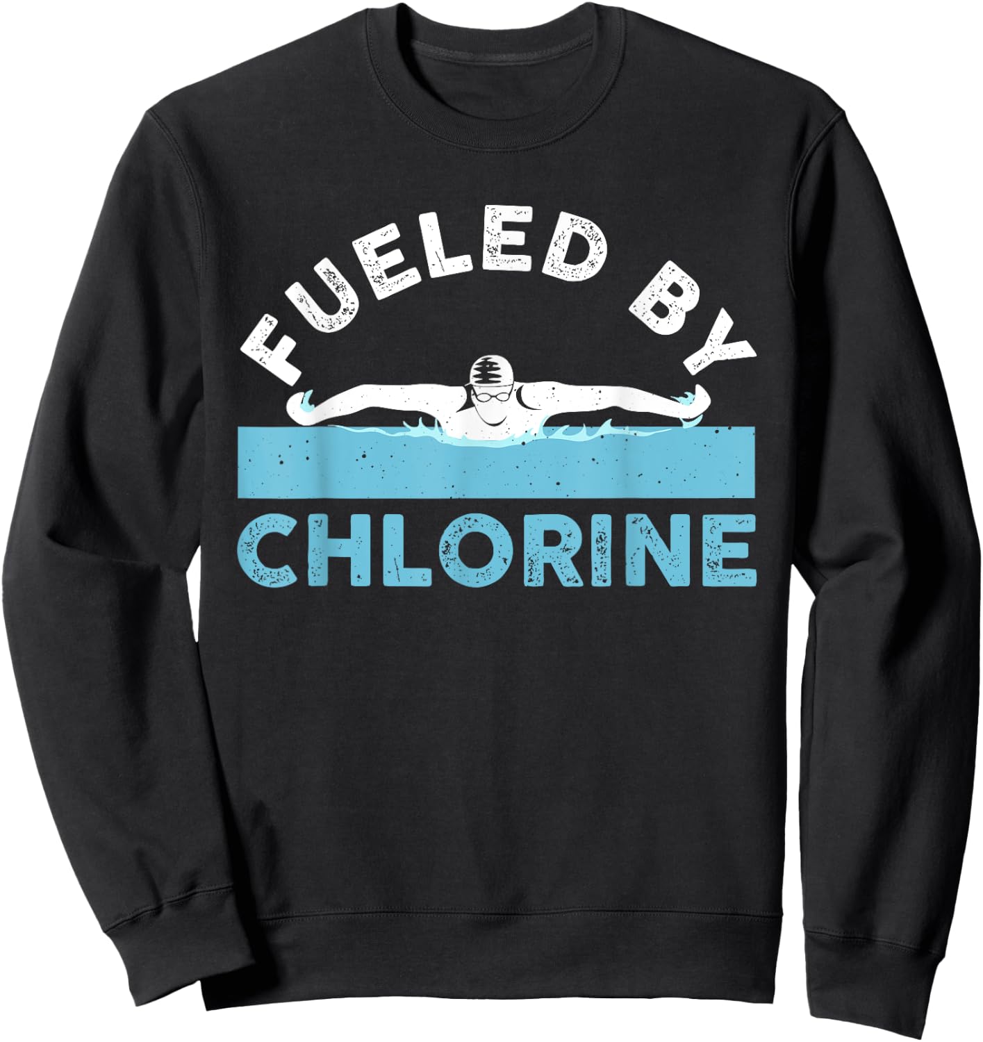 Funny Swimming Designs Women Water Sports Lovers Sweatshirt - Sweatshirt | Black