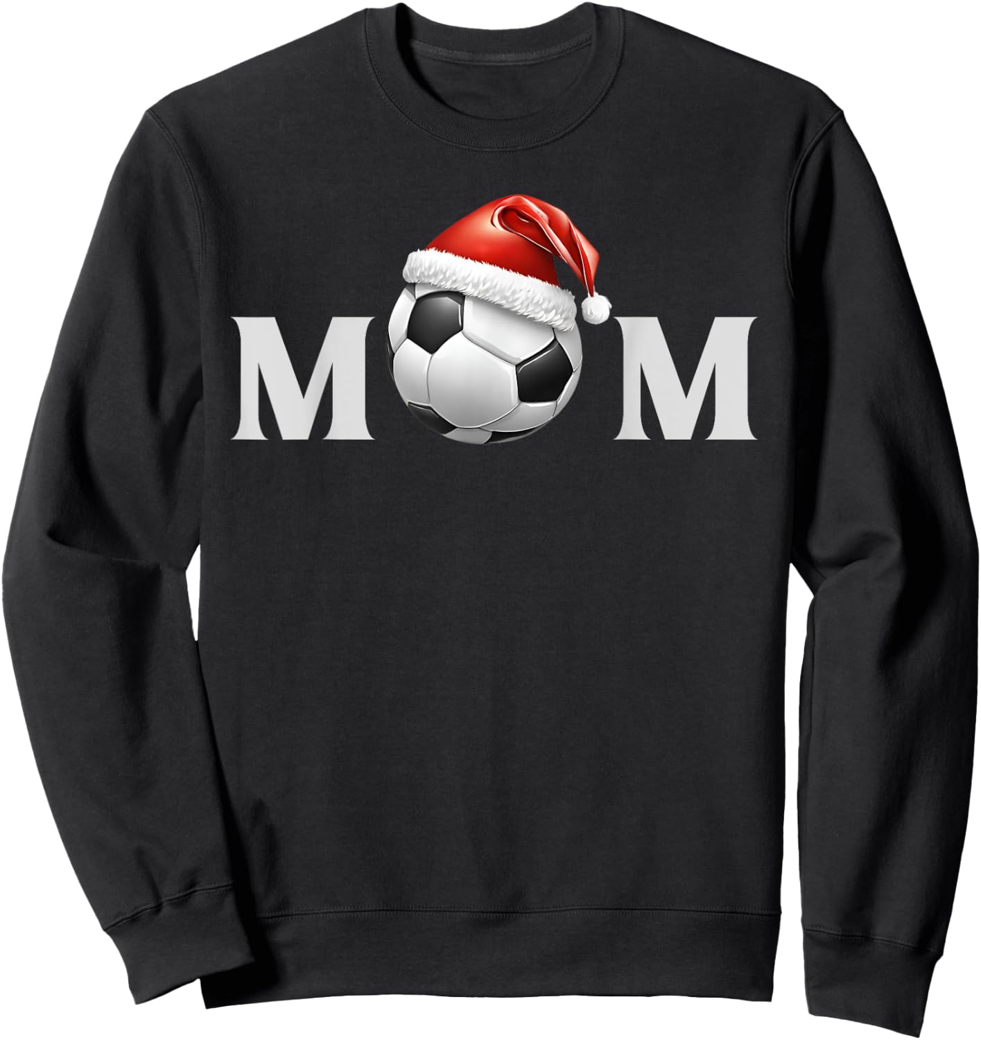 Soccer Ball Christmas Mom Fan Parent Coach Player Graphic Sweatshirt - Sweatshirt | Black