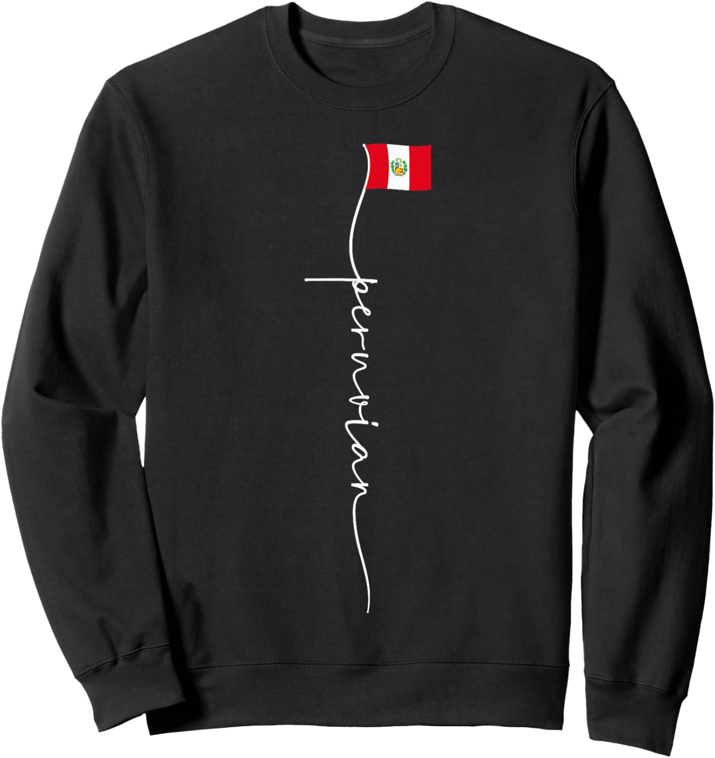 Peru Signature Peruvian Flag Sweatshirt - Sweatshirt | Black