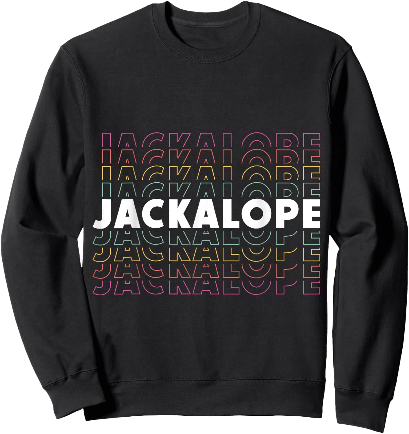 Save The Jackalope Cryptid Jackrabbit Rabbit Bunny Sweatshirt - Sweatshirt | Black