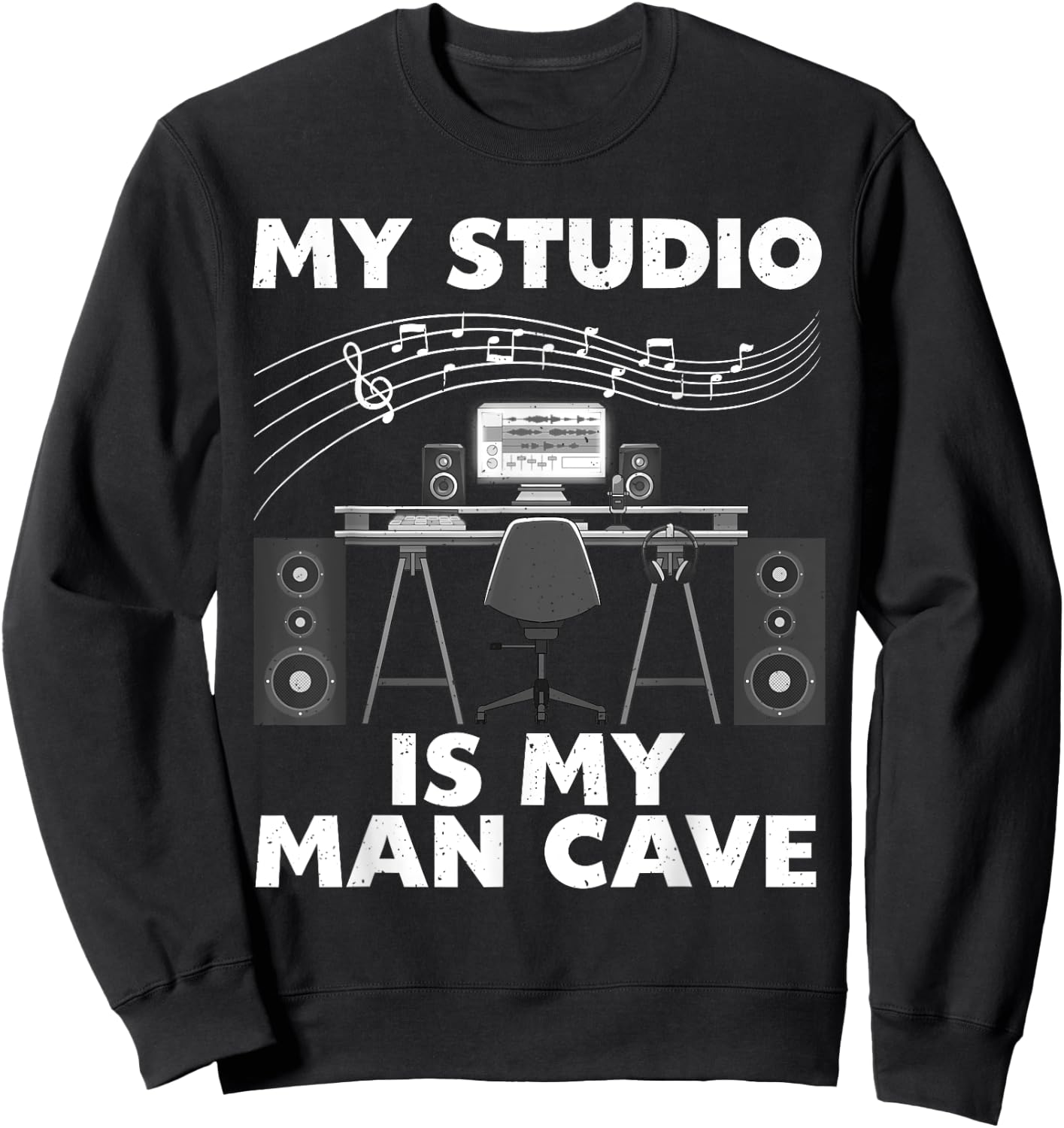 Cool Music Producer Art Women Hip Hop EDM Production Sweatshirt - Sweatshirt | Black