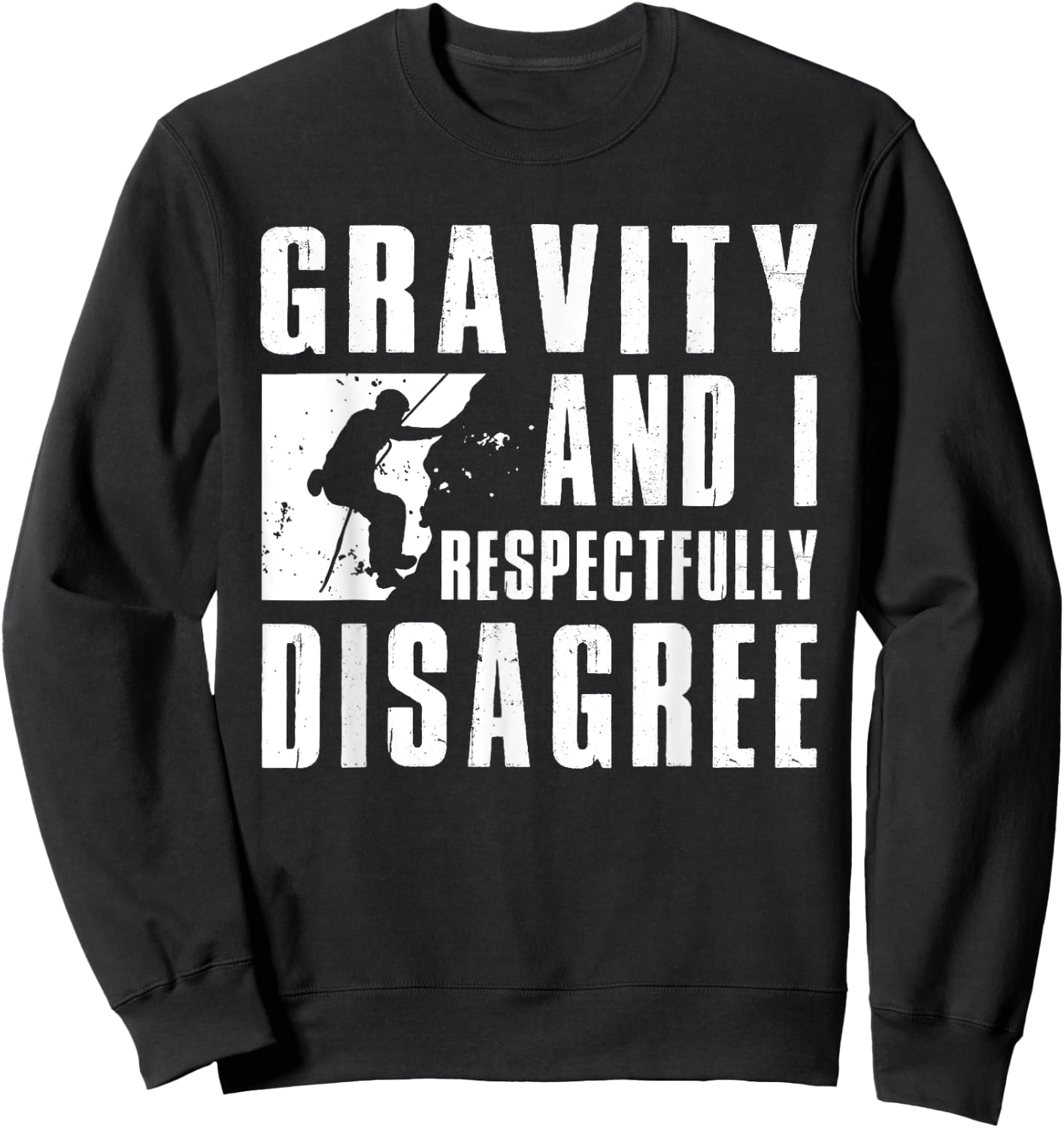 Funny Rock Climbing Art Women Bouldering Climber Sweatshirt - Sweatshirt | Black