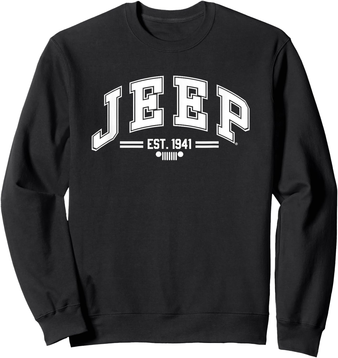 Jeep Collegiate (White Print) Sweatshirt - Sweatshirt | Black