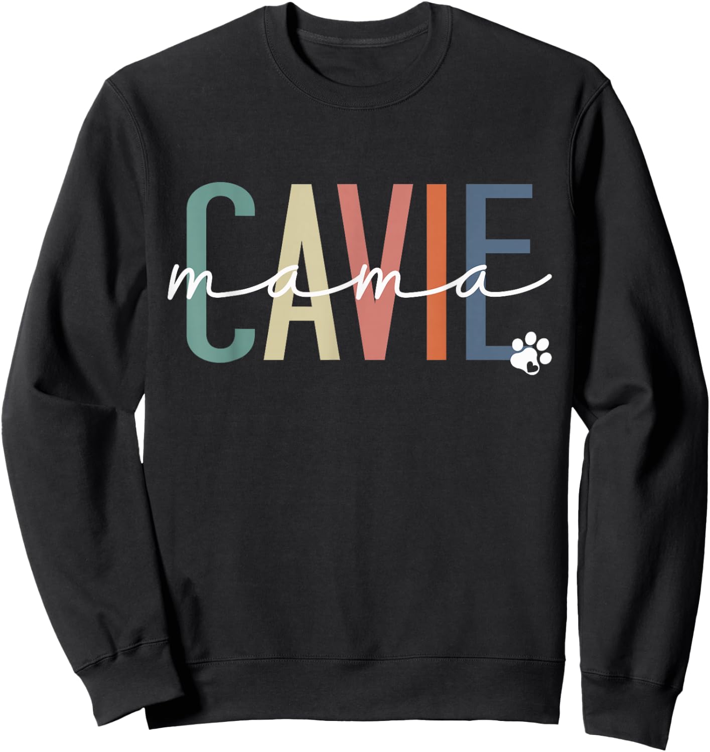 Cavie Mama Cavalier King Charles Spaniel Dog Mom Mothers Day Sweatshirt - Sweatshirt | Black