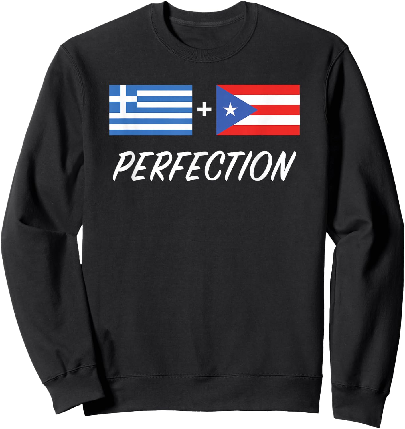 Greek Puerto Rican Flag Greece Puerto Rico Heritage Sweatshirt - Sweatshirt | Black