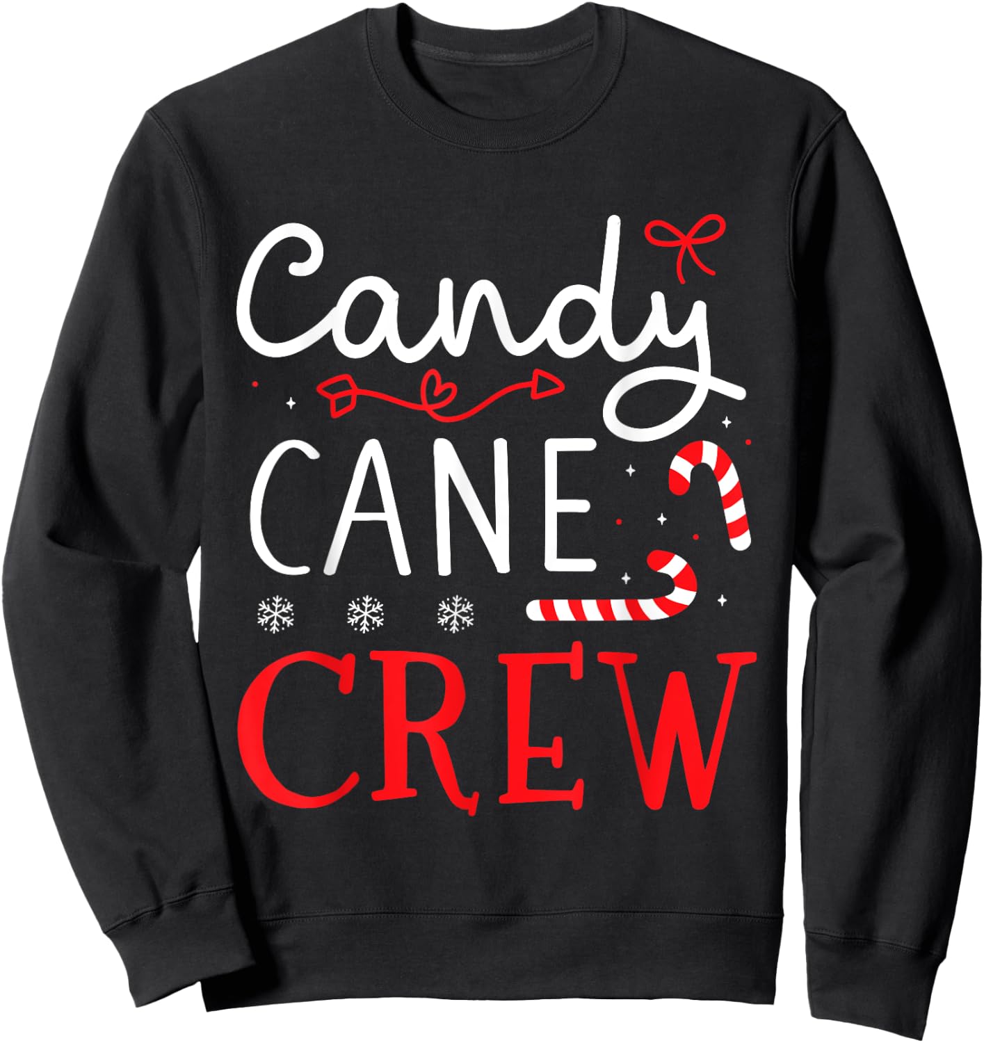 Christmas candy cane crew for family and cousin xmas Sweatshirt - Sweatshirt | Black