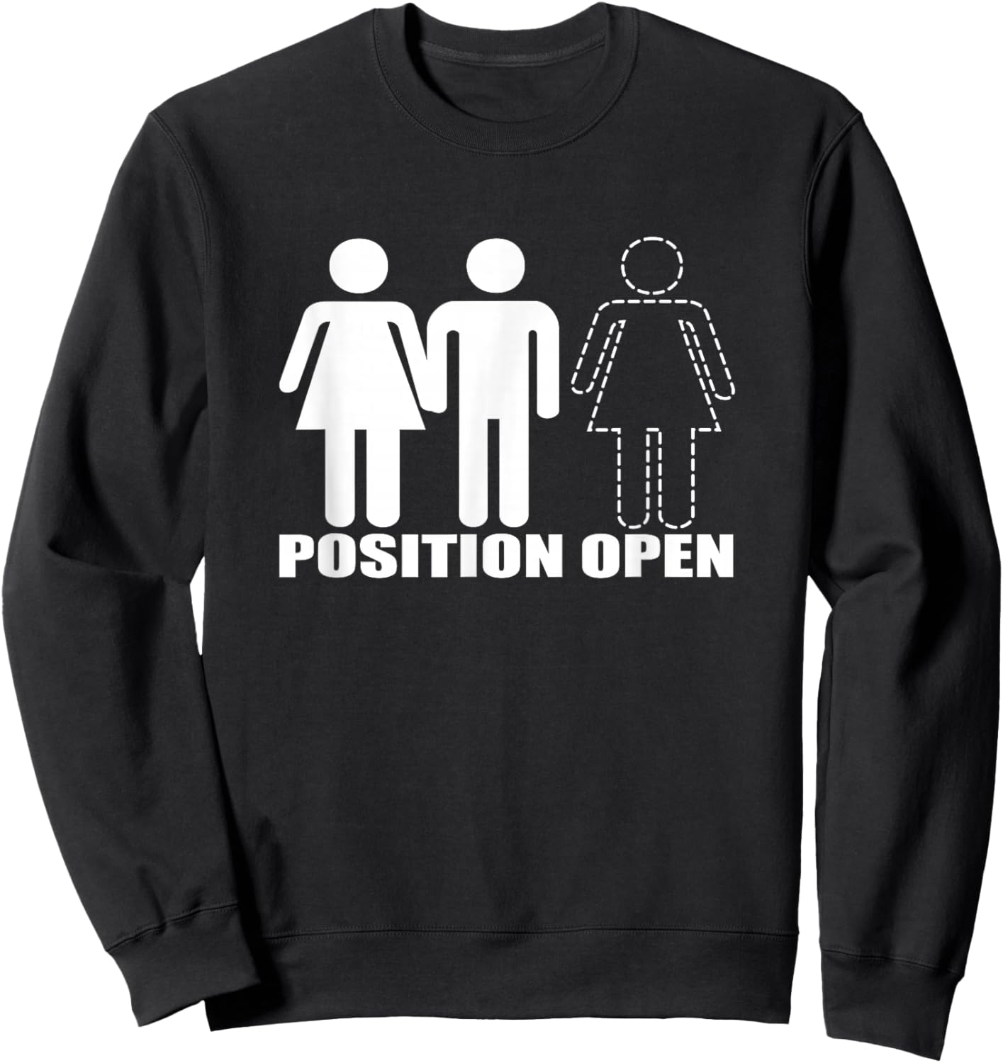 Position Open - Female Male Female - Swingers Sweatshirt - Sweatshirt | Black