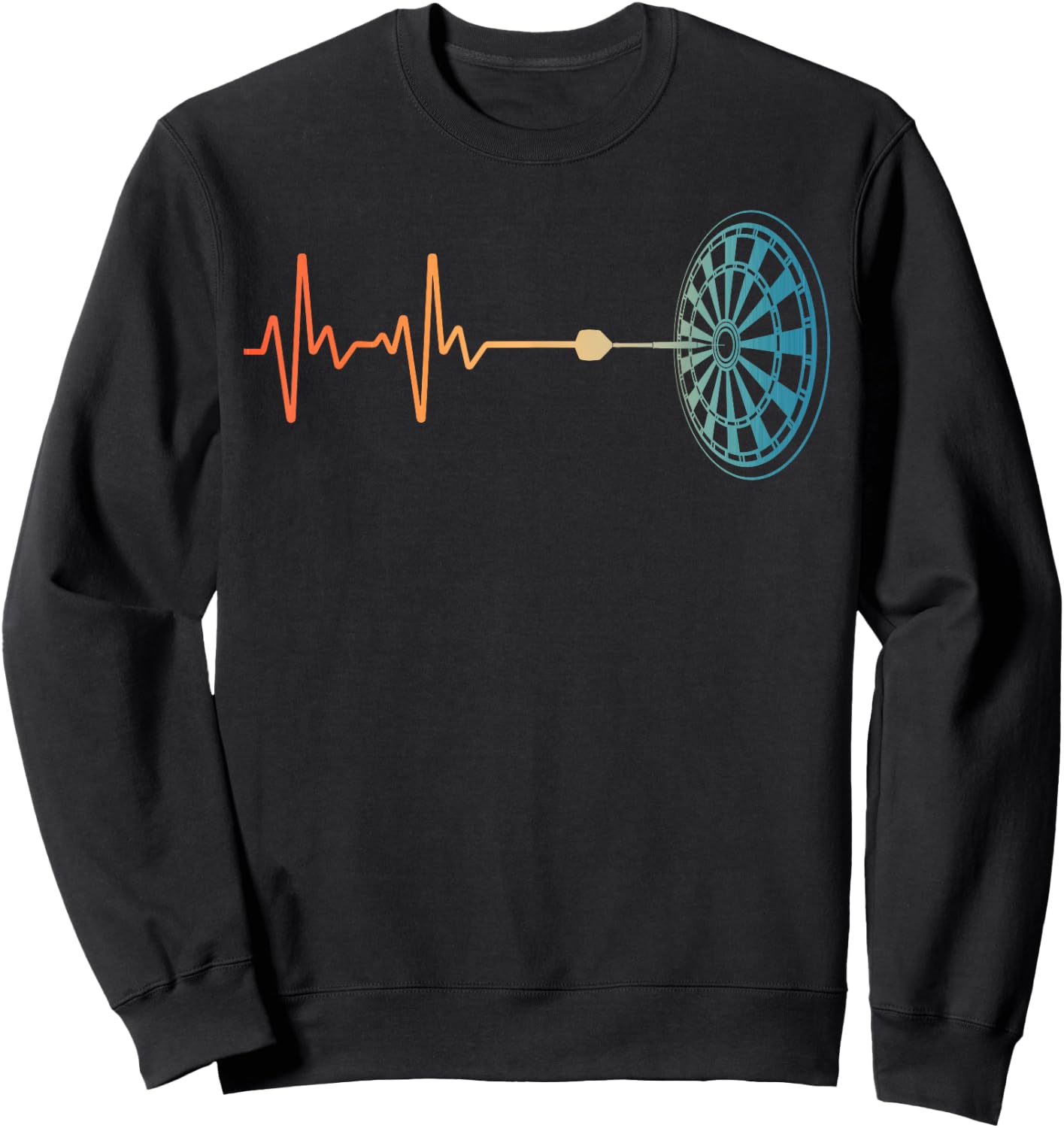 Cute Dart Design Dart Player Men Women Dart Board Lovers Sweatshirt - Sweatshirt | Black
