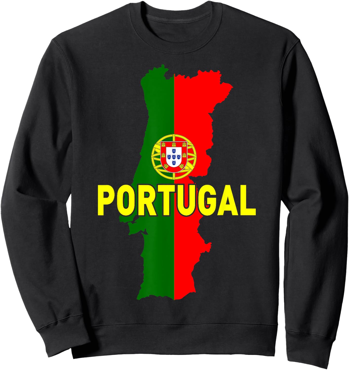 Proud Family and Patriotic Flag of Country Portugal Kids Men Sweatshirt - Sweatshirt | Black