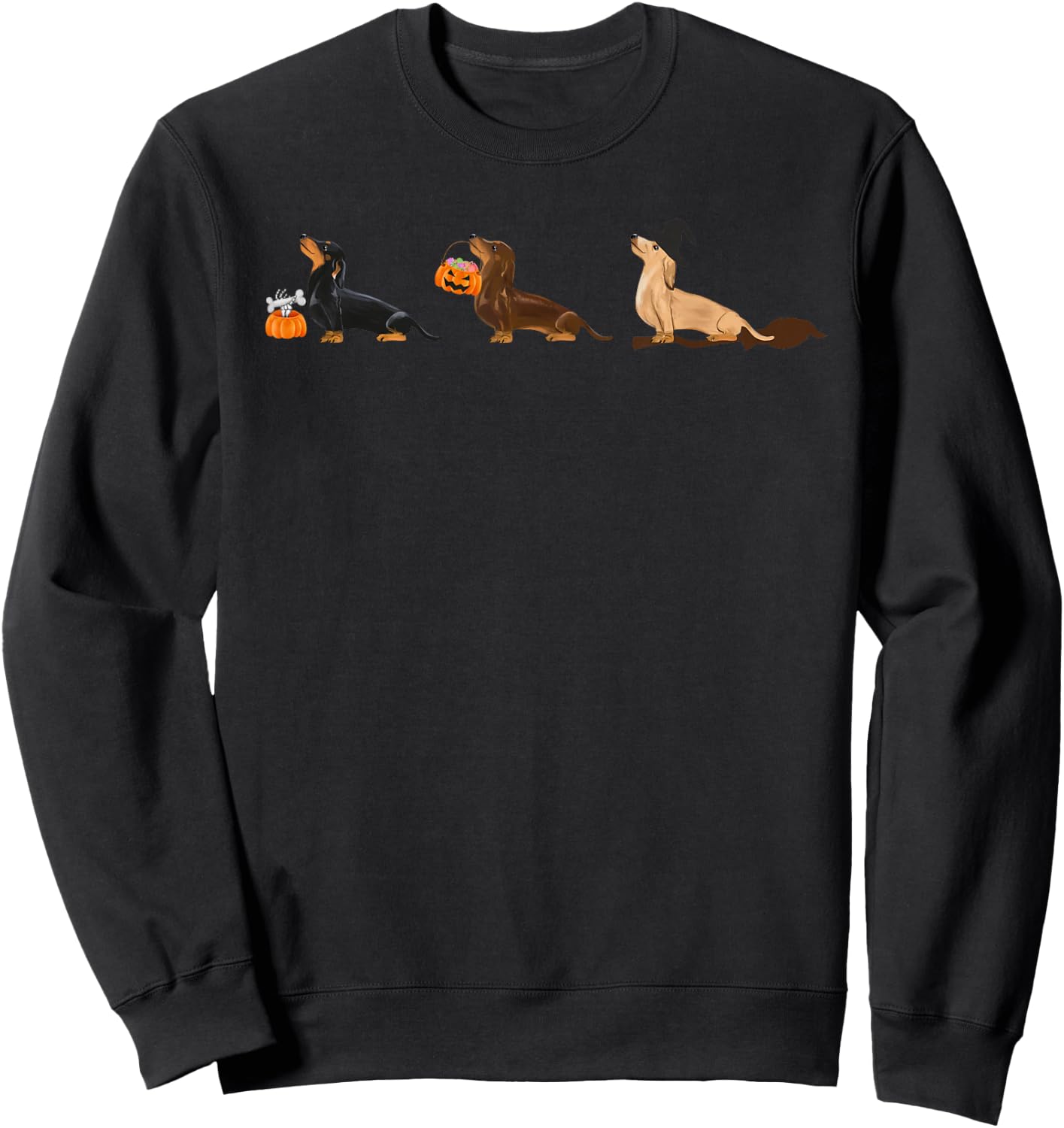 Dachshund Halloween Shirt, Halloween Shirt, Dachshund Sweatshirt - Sweatshirt | Black