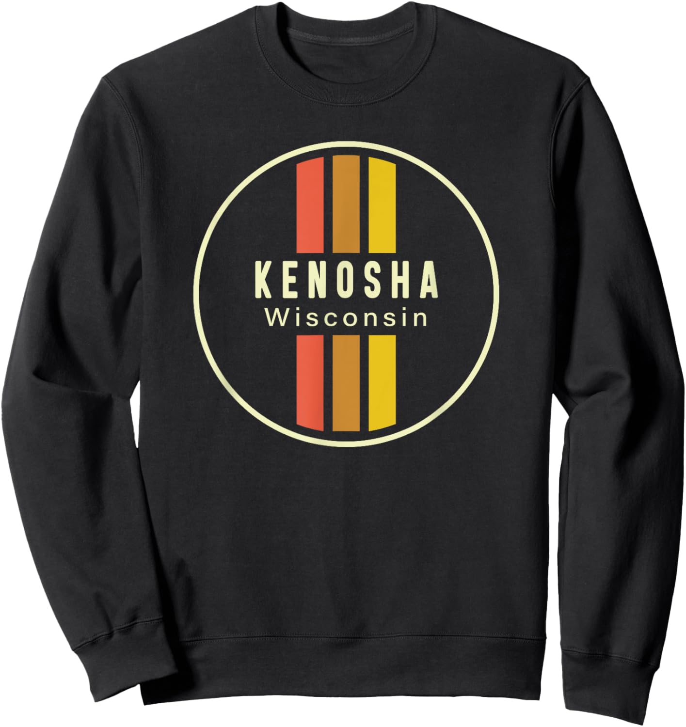 Retro Kenosha Wisconsin Sweatshirt - Sweatshirt | Black
