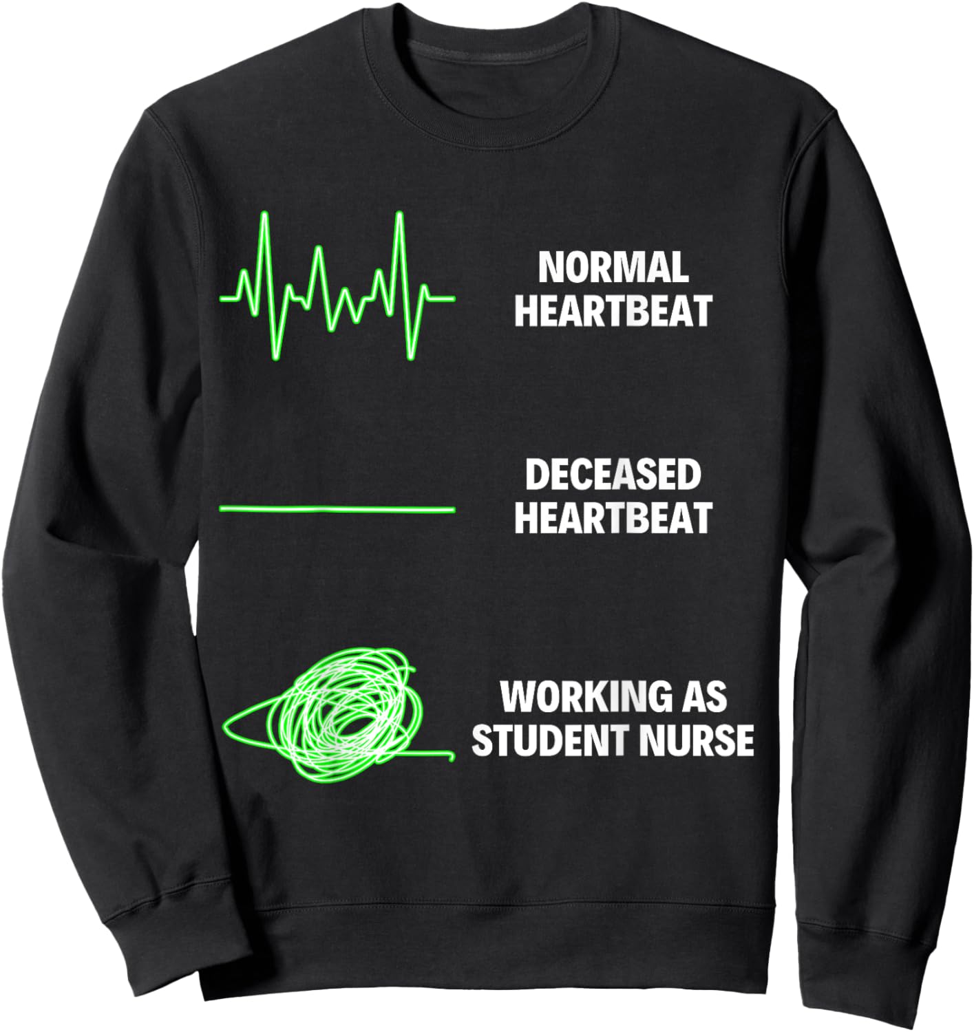 Student Nurse Funny Student Nurse Nursing Jobs Sweatshirt - Sweatshirt | Black