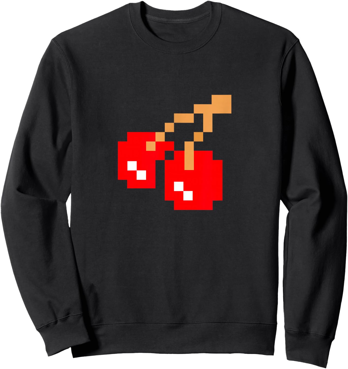 Cherries Cherry Pixel 8-bit Arcade Game Matching Costume Man Sweatshirt - Sweatshirt | Black