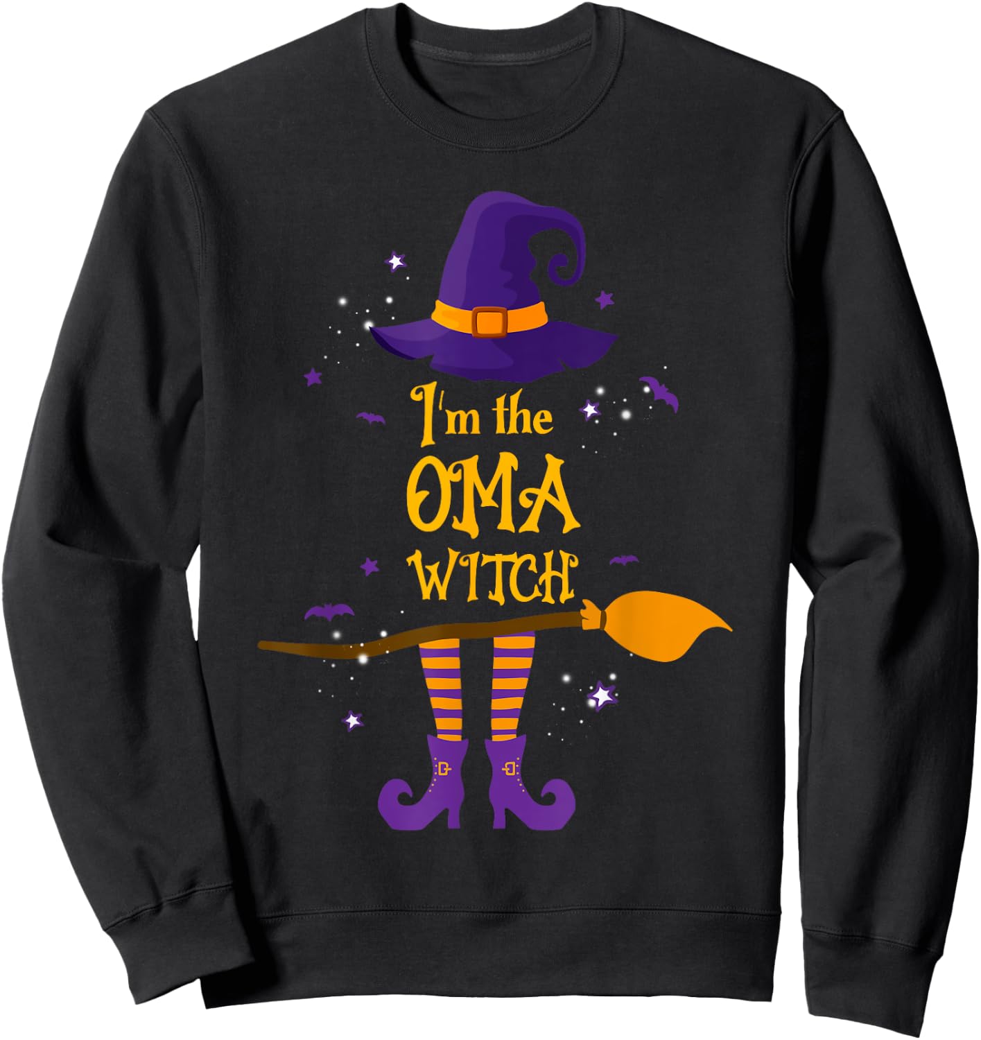 I'm The Oma Witch Costume Halloween Matching Family Sweatshirt - Sweatshirt | Black