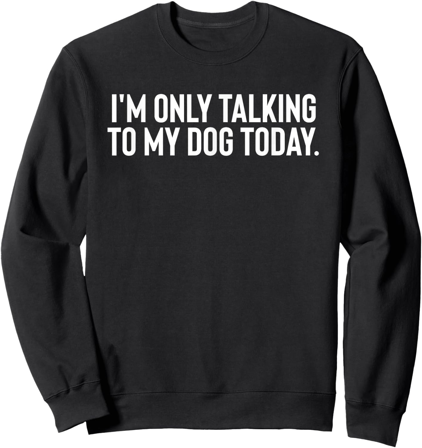 I'M Only Talking To My Dog Today Men Women Sweatshirt - Sweatshirt | Black