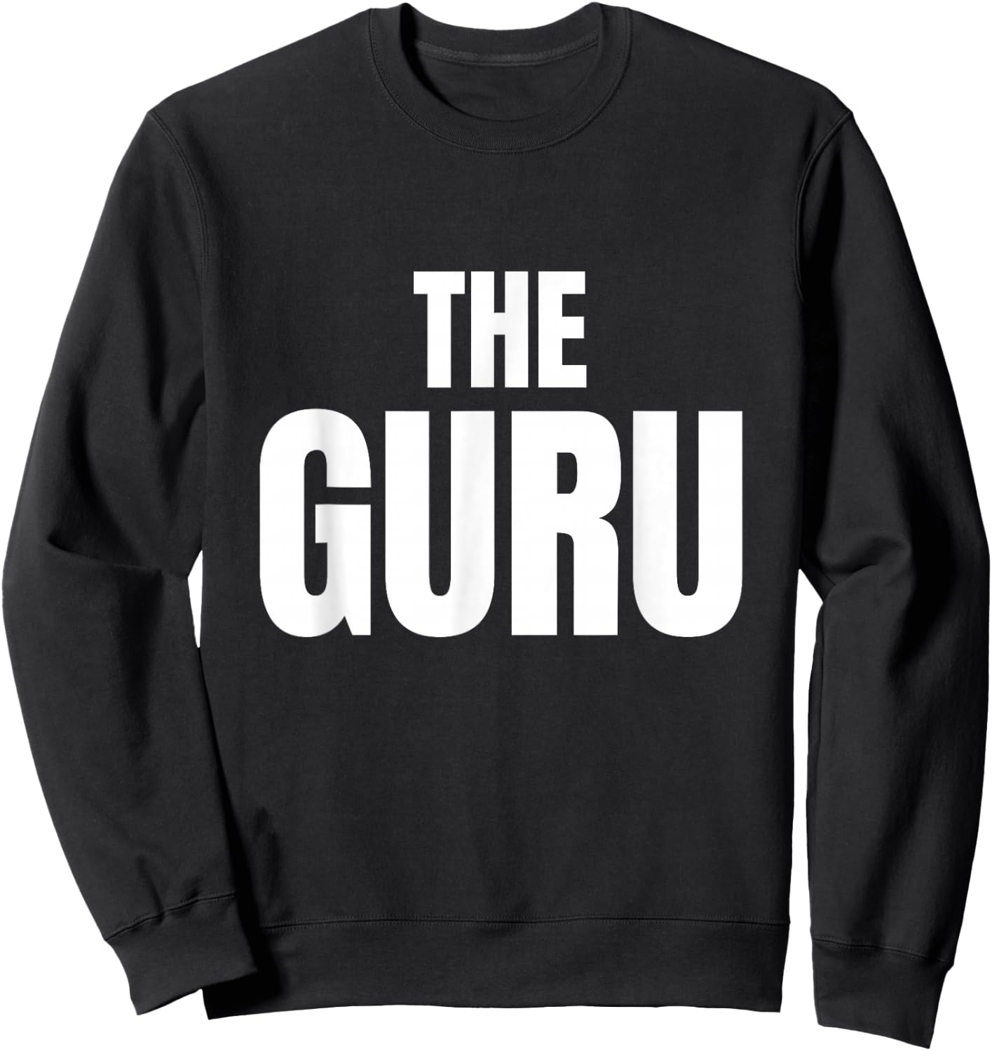 Slogans and Tokens The Guru Black -Adults -Kids Classic Fit Cotton 100% Short Sleeve Small Sweatshirt - Sweatshirt | Black