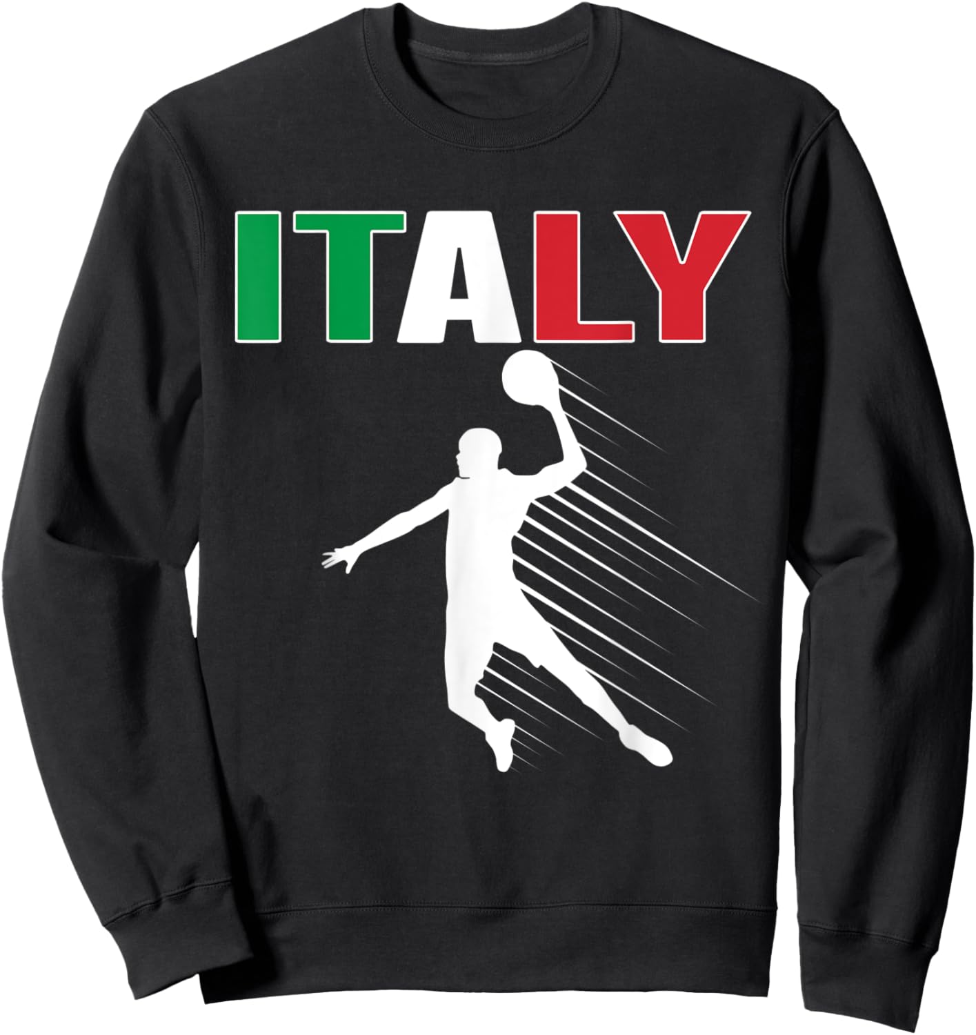 Italy Basketball Lovers Jersey Support Italian Baller Team Sweatshirt - Sweatshirt | Black