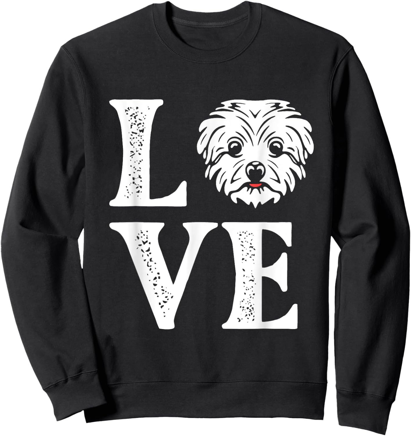 Love - Maltese Owner Puppy Lover Dog Lover Puppies Women Kids Sweatshirt - Sweatshirt | Black