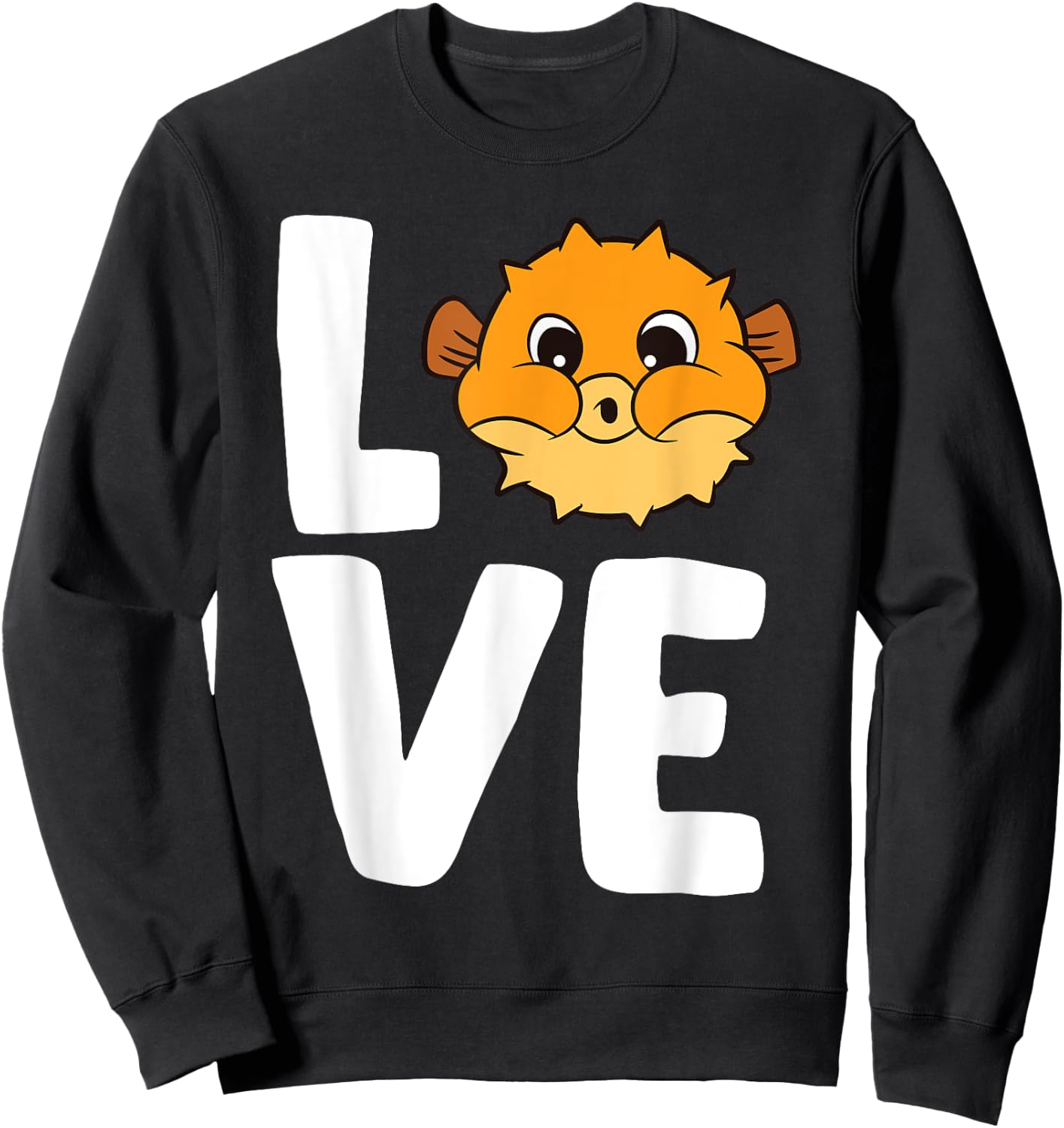 Puffer Fish Blowfish Love Pufferfish Sweatshirt - Sweatshirt | Black