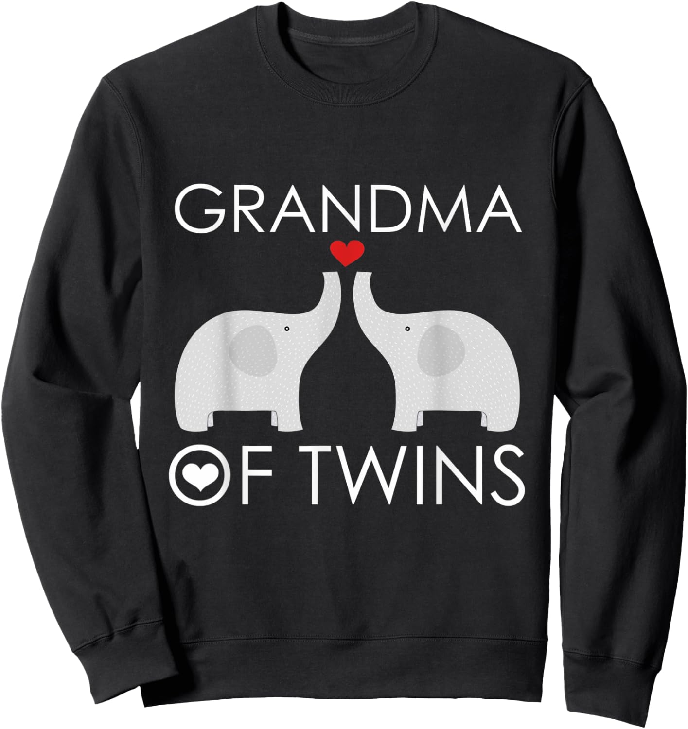 Grandma of Twins Grandmother Gifts Pregnancy Blessed Sweatshirt - Sweatshirt | Black