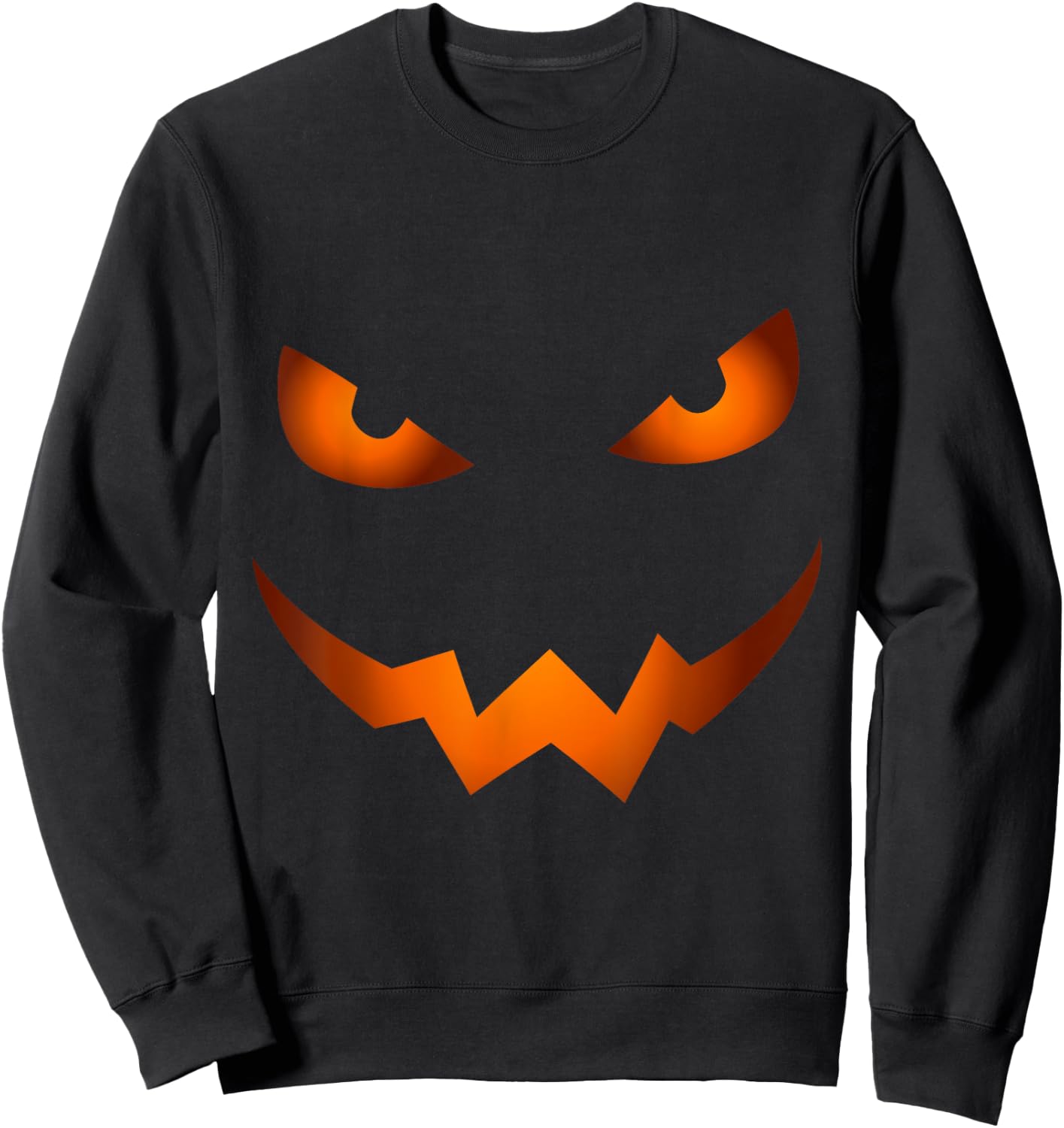 Scary Jack O Lantern Pumpkin Face Halloween Costume Sweatshirt - Sweatshirt | Black