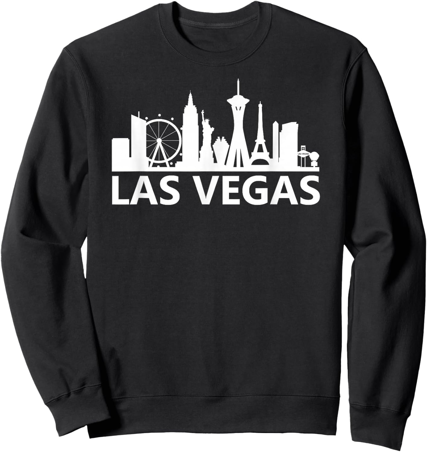 Las Vegas Skyline - Nevada - Classic Sweatshirt - Sweatshirt | Black