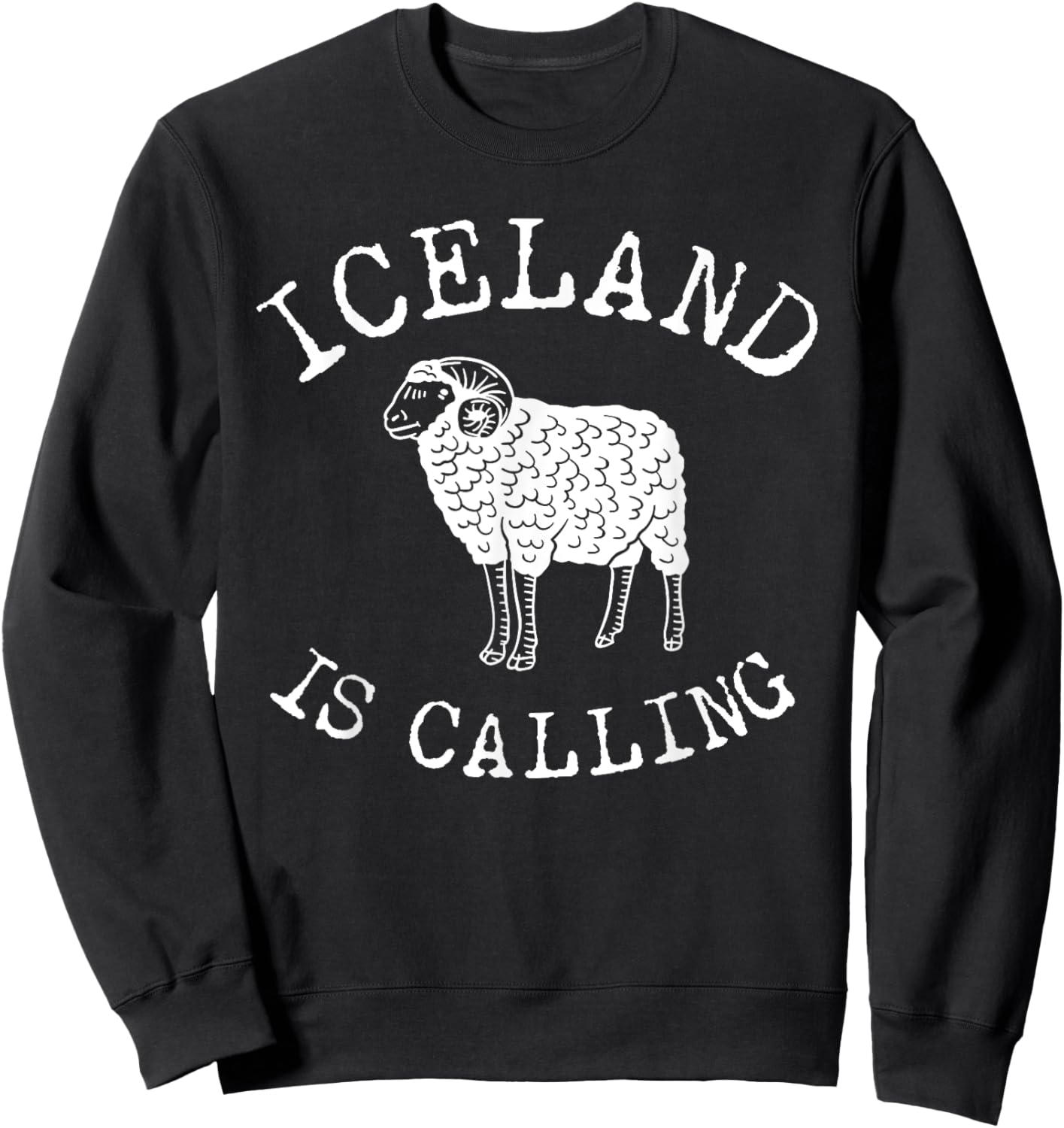 Icelandic Sheep Reykjavik Vacations Iceland Sweatshirt - Sweatshirt | Black