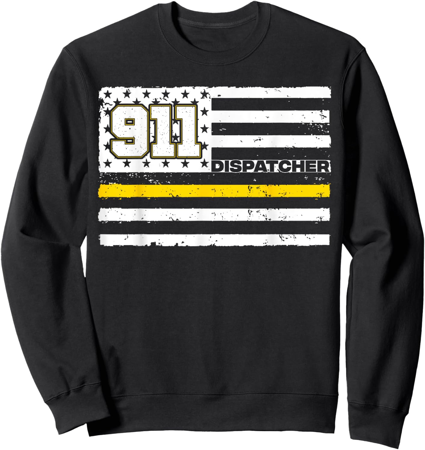 Funny 911 Dispatcher Art Men Women Dispatcher Appreciation Sweatshirt - Sweatshirt | Black
