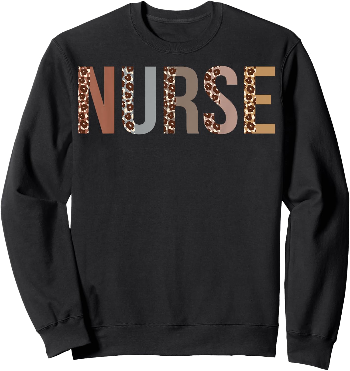 Leopard Nurse Day Appreciation Nurse Week For Work Sweatshirt - Sweatshirt | Black