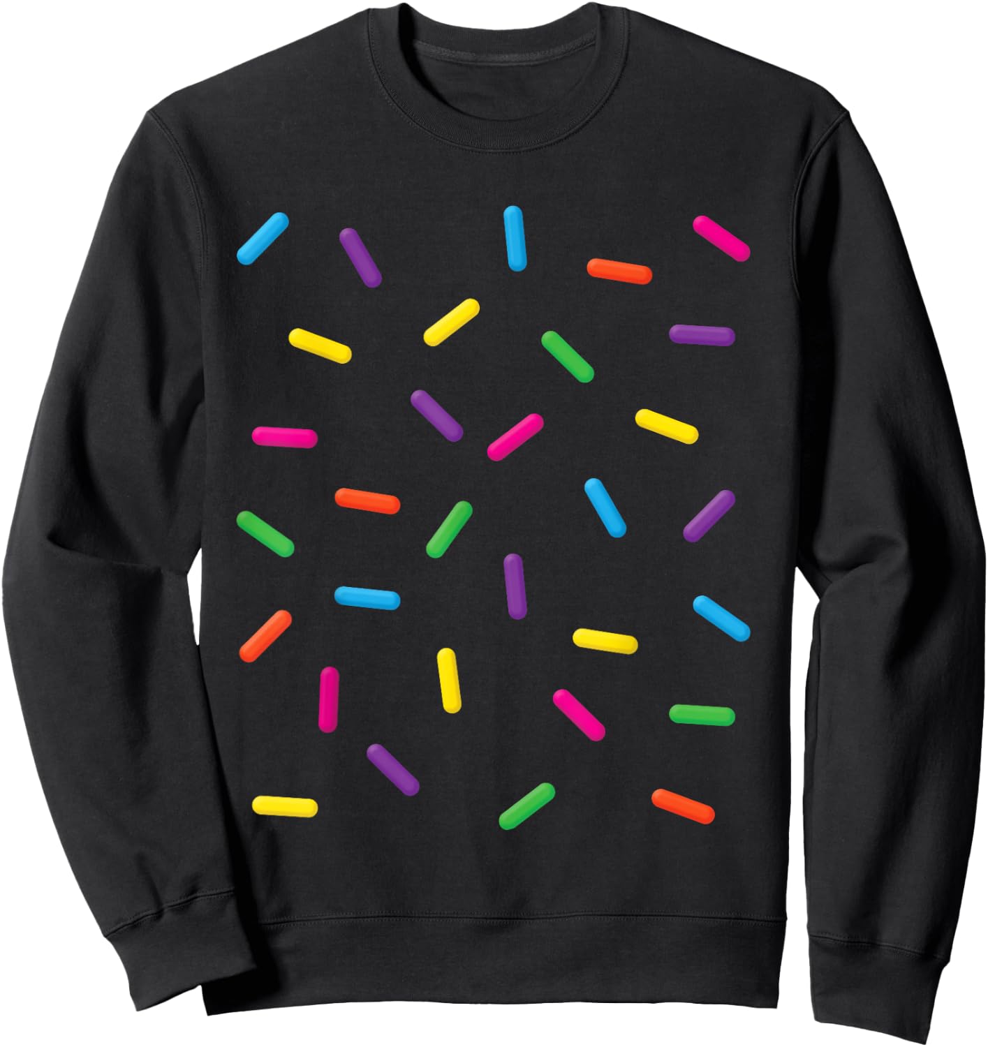 Funny Ice Cream Rainbow Sprinkles Jimmies Halloween Costume Women Kids Sweatshirt - Sweatshirt | Black