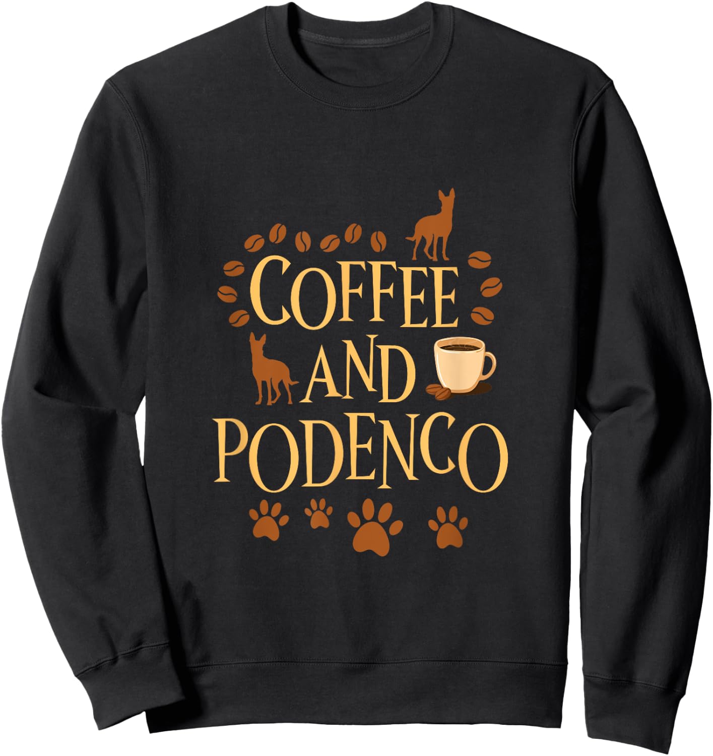 Coffee and Podenco Women Kids Sweatshirt - Sweatshirt | Black