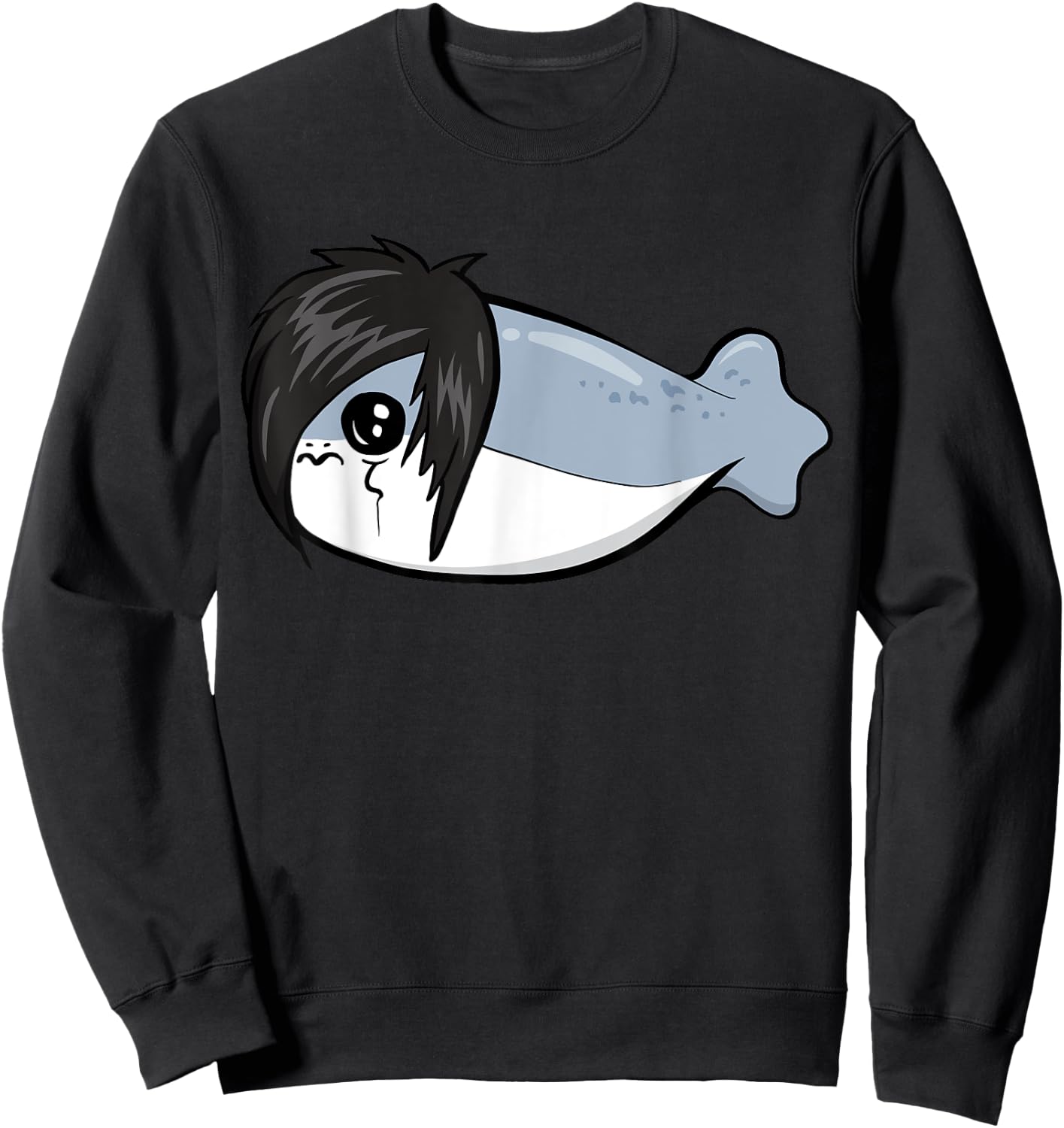 Sacabambaspis Fish Meme Emo Gothic Goth Sweatshirt - Sweatshirt | Black