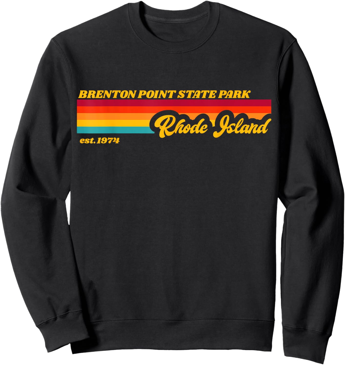 Rhode Island BRENTON POINT State Park Sweatshirt - Sweatshirt | Black