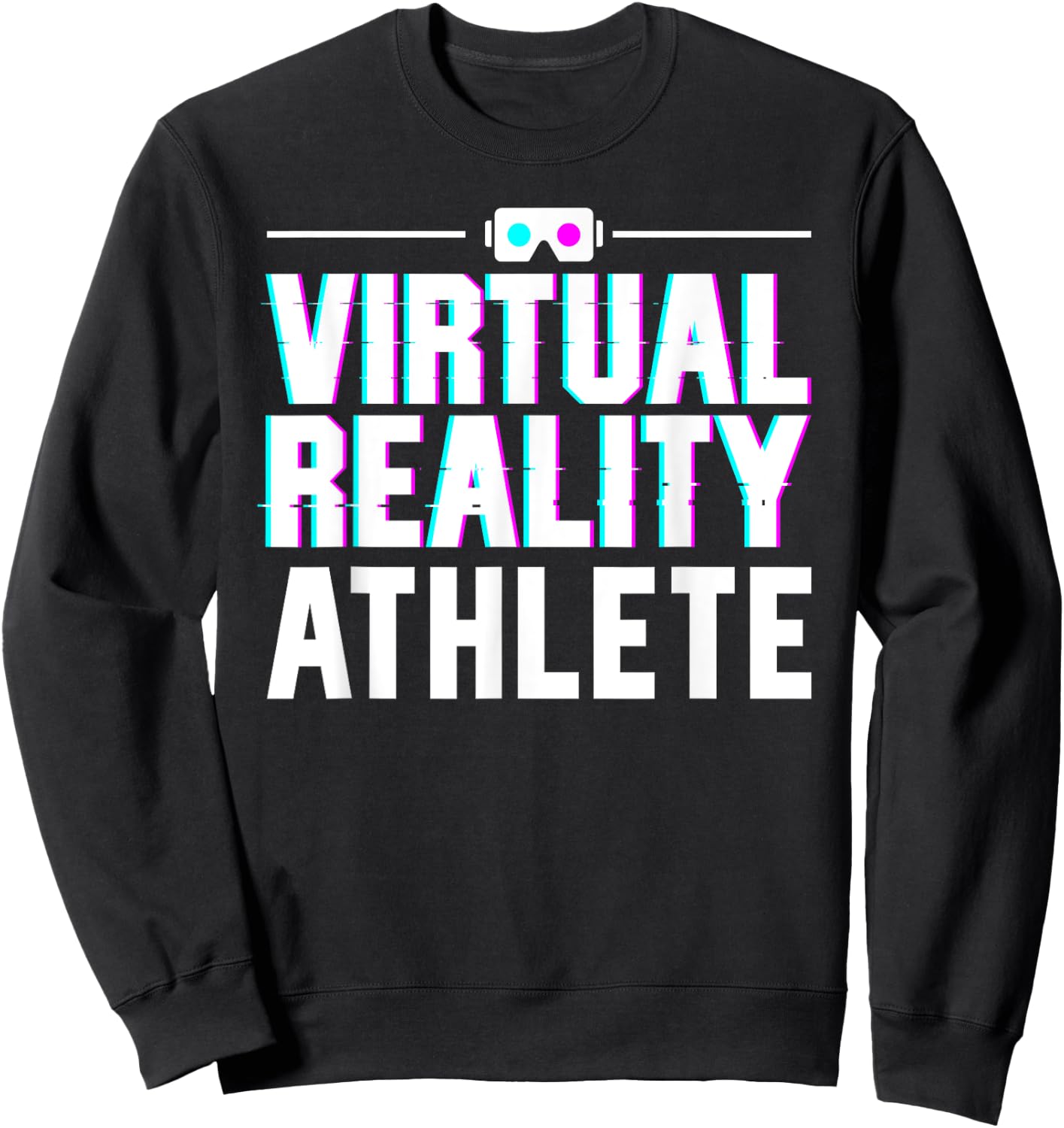 Funny Virtual Reality Athlete Design Women VR Gamer Sweatshirt - Sweatshirt | Black