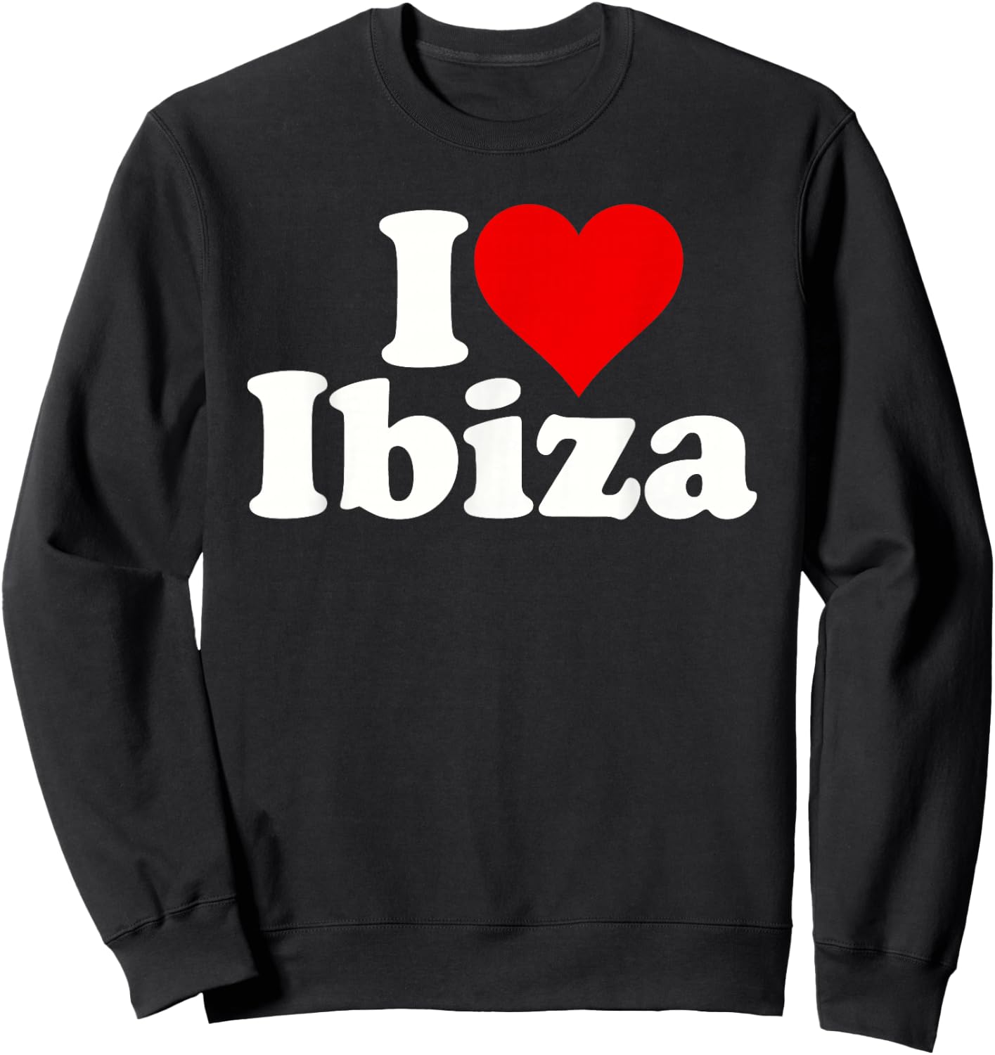 I Love Heart Ibiza Spain Balearic Islands Sweatshirt - Sweatshirt | Black