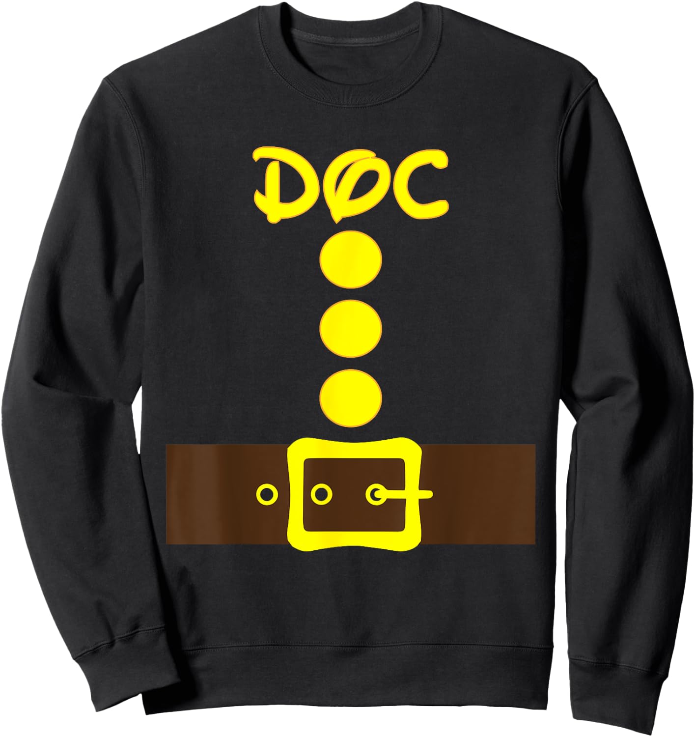 Dwarf Easy Halloween Costume Men Women Kids Matching Color Sweatshirt - Sweatshirt | Black