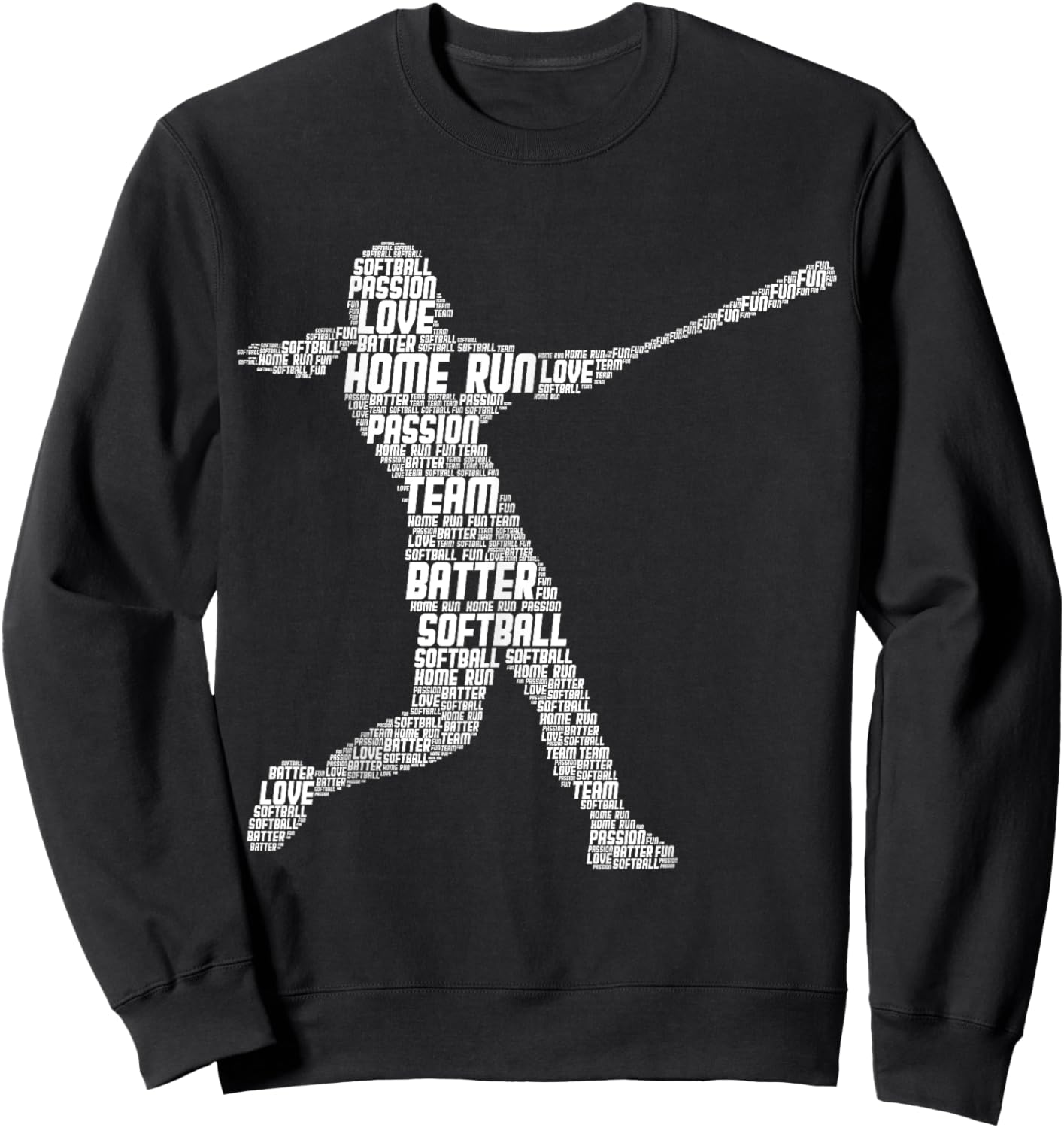 Softball Girl Kids Sweatshirt - Sweatshirt | Black