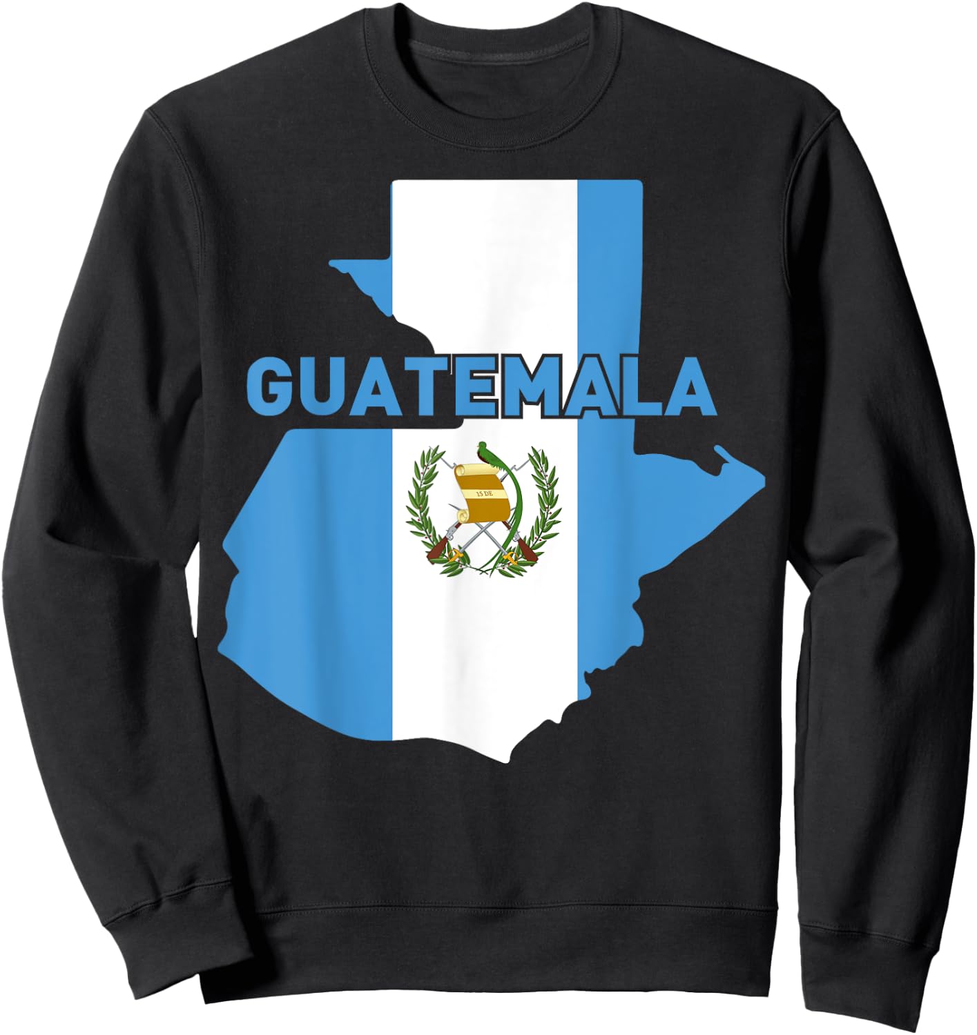 Proud Family and Patriotic Flag of Country Guatemala Sweatshirt - Sweatshirt | Black