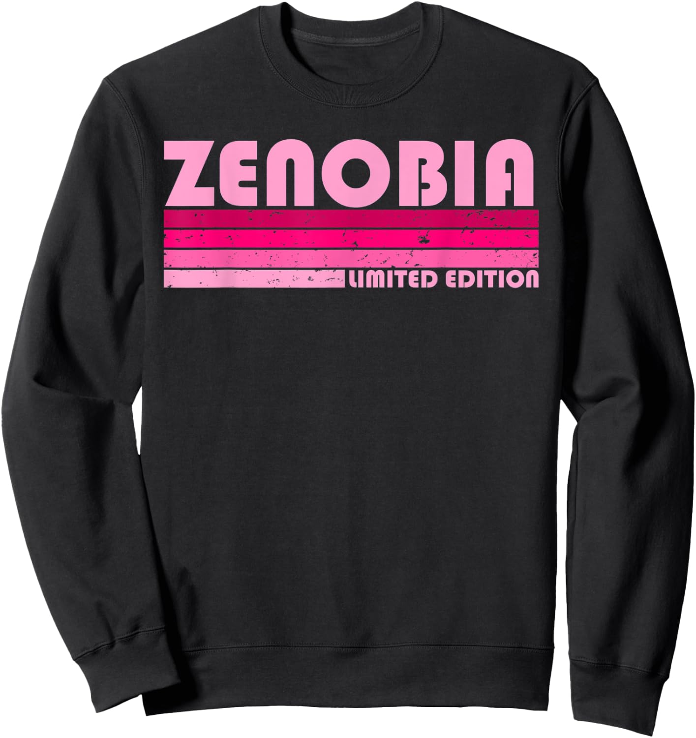 ZENOBIA Name Personalized Retro Vintage 80s 90s Birthday Sweatshirt - Sweatshirt | Black