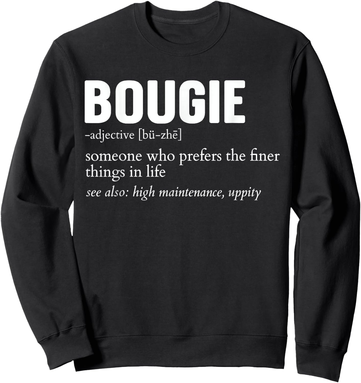 Bougie Definition Funny Apparel Men Women Sweatshirt - Sweatshirt | Black