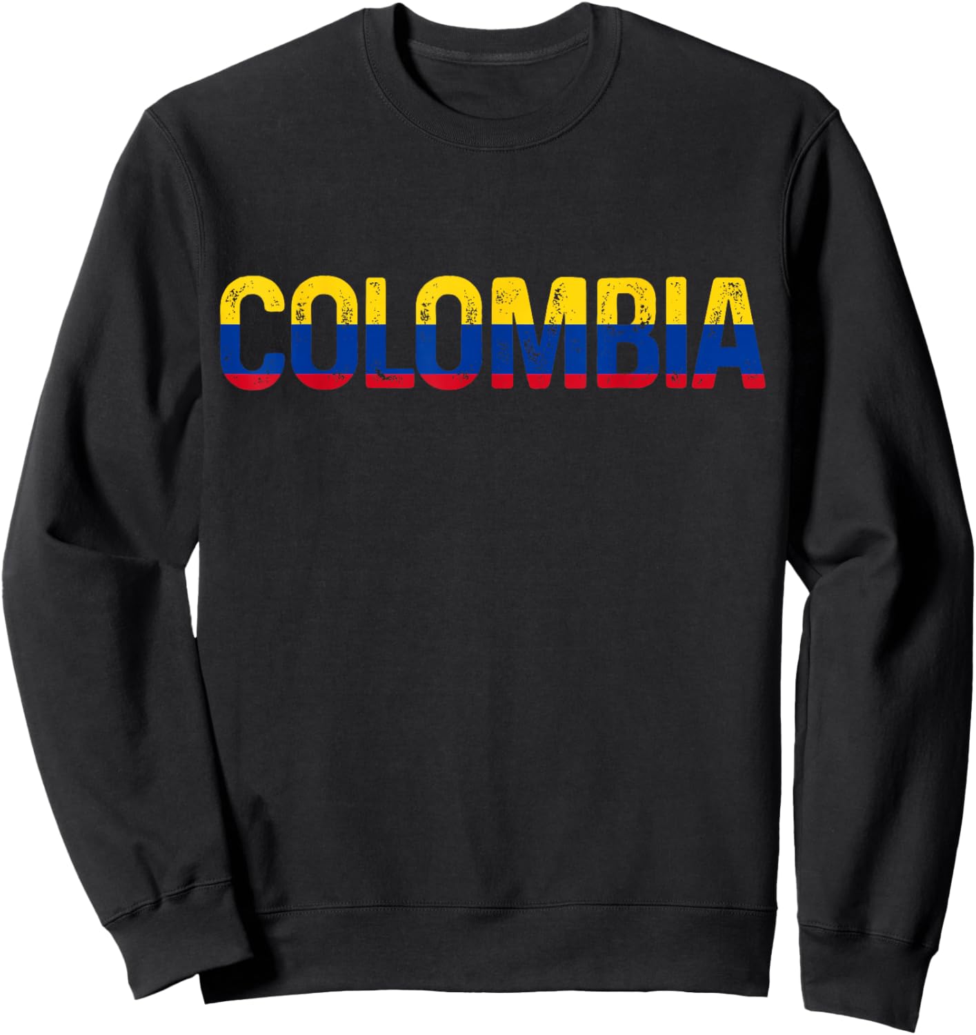 Colombia Flag Vintage Pride Sweatshirt - Sweatshirt | Black