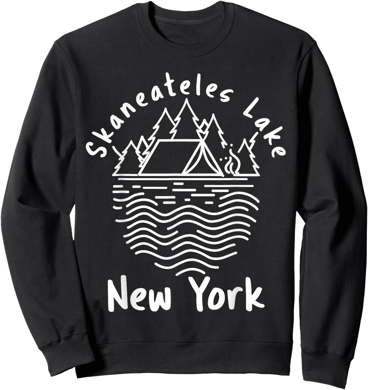 Skaneateles Lake In New York State Sweatshirt - Sweatshirt | Black