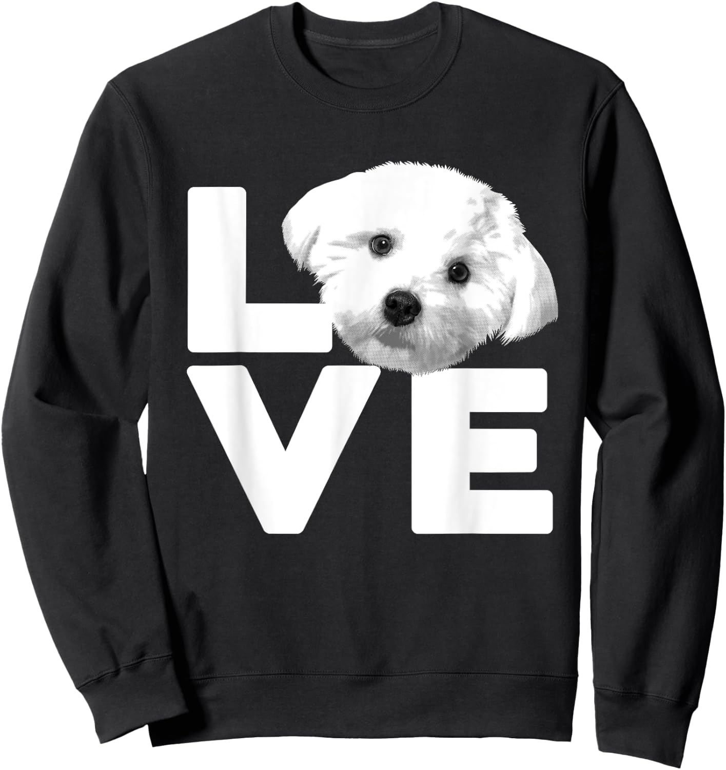Funny Maltese Women Dog Lover Groomer Owner Puppy Sweatshirt - Sweatshirt | Black