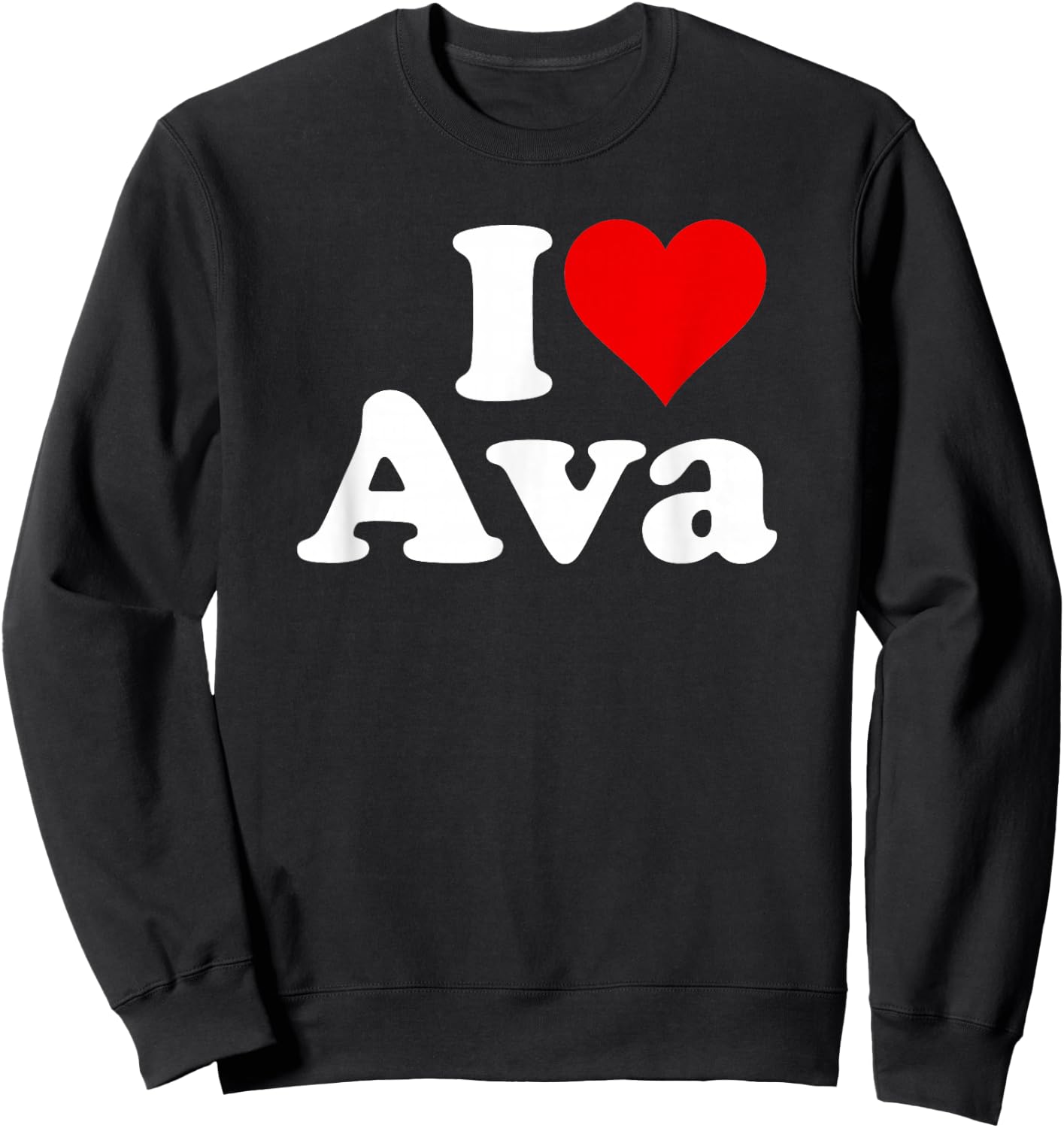 I Love Heart AVA Sweatshirt - Sweatshirt | Black