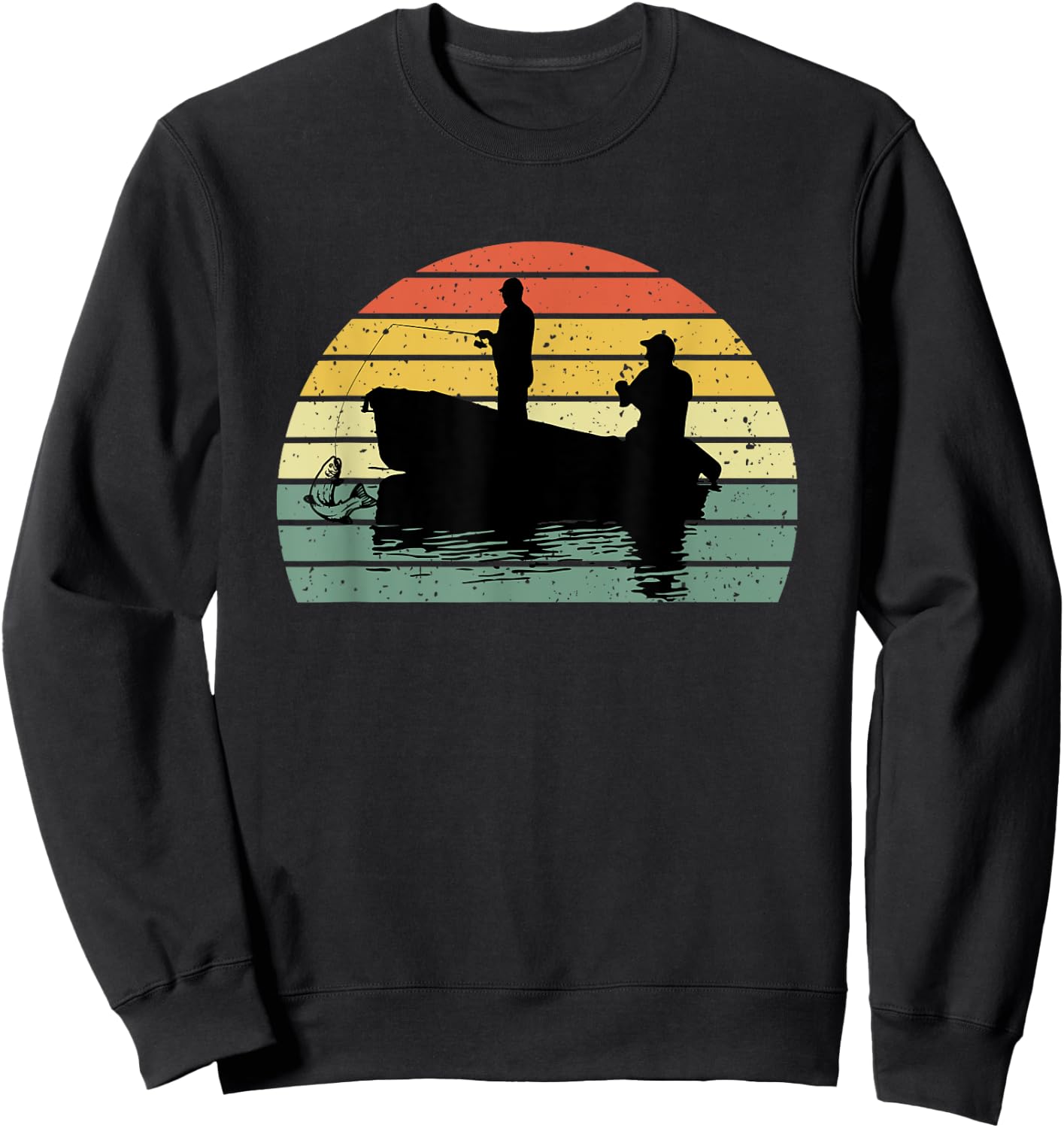 Father And Son Matching Fishing Partners Outdoor Camping Sweatshirt - Sweatshirt | Black