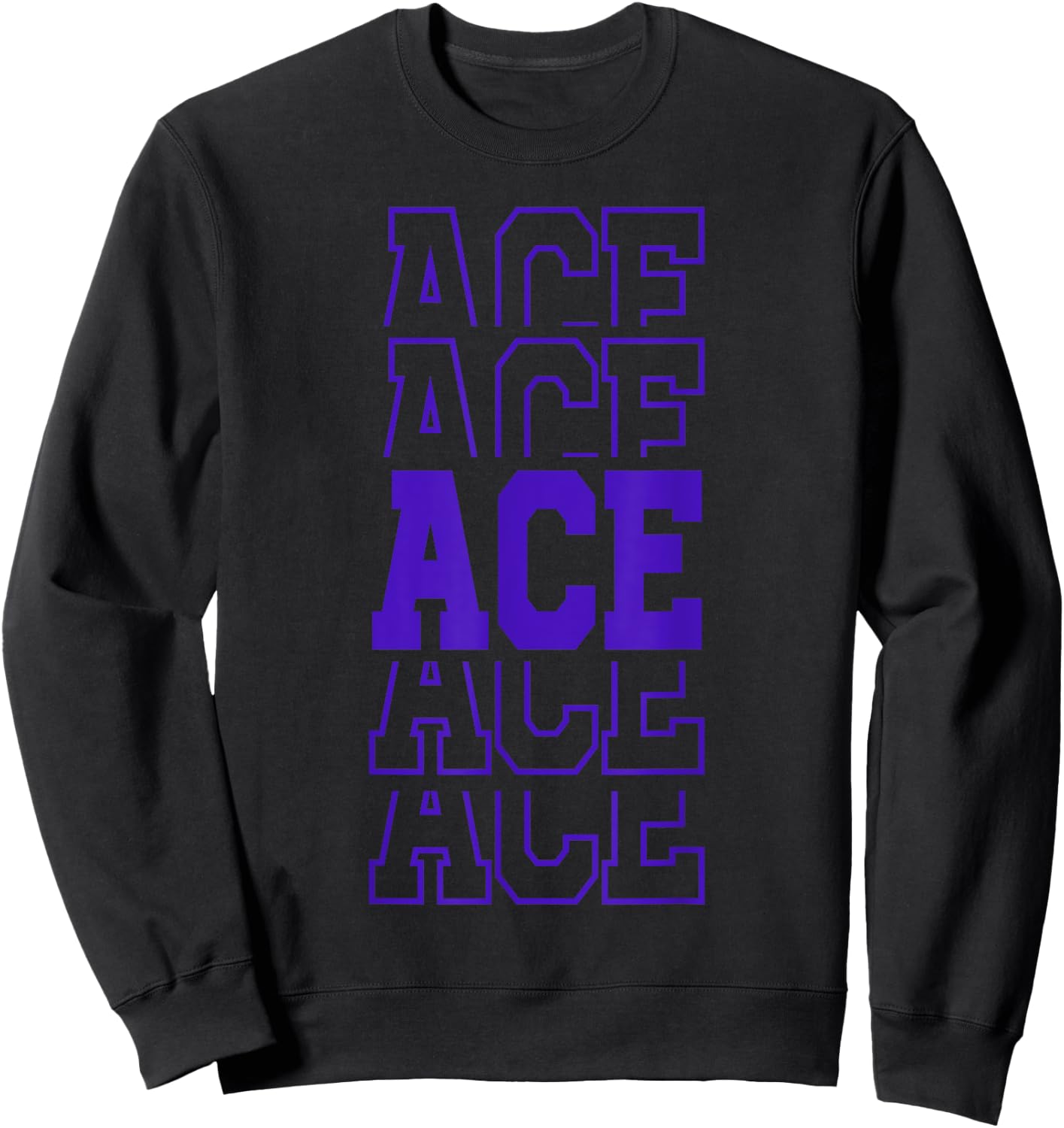 Cute Personalized Ace Birthday Matching Family Sweatshirt - Sweatshirt | Black
