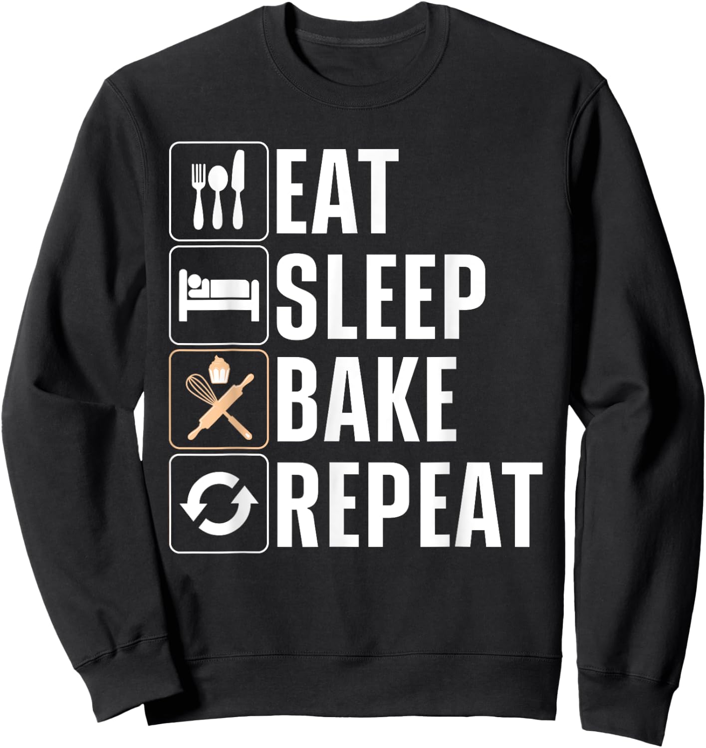 Funny Baking Women Baker Pastry Chef Cupcake Bread Sweatshirt - Sweatshirt | Black
